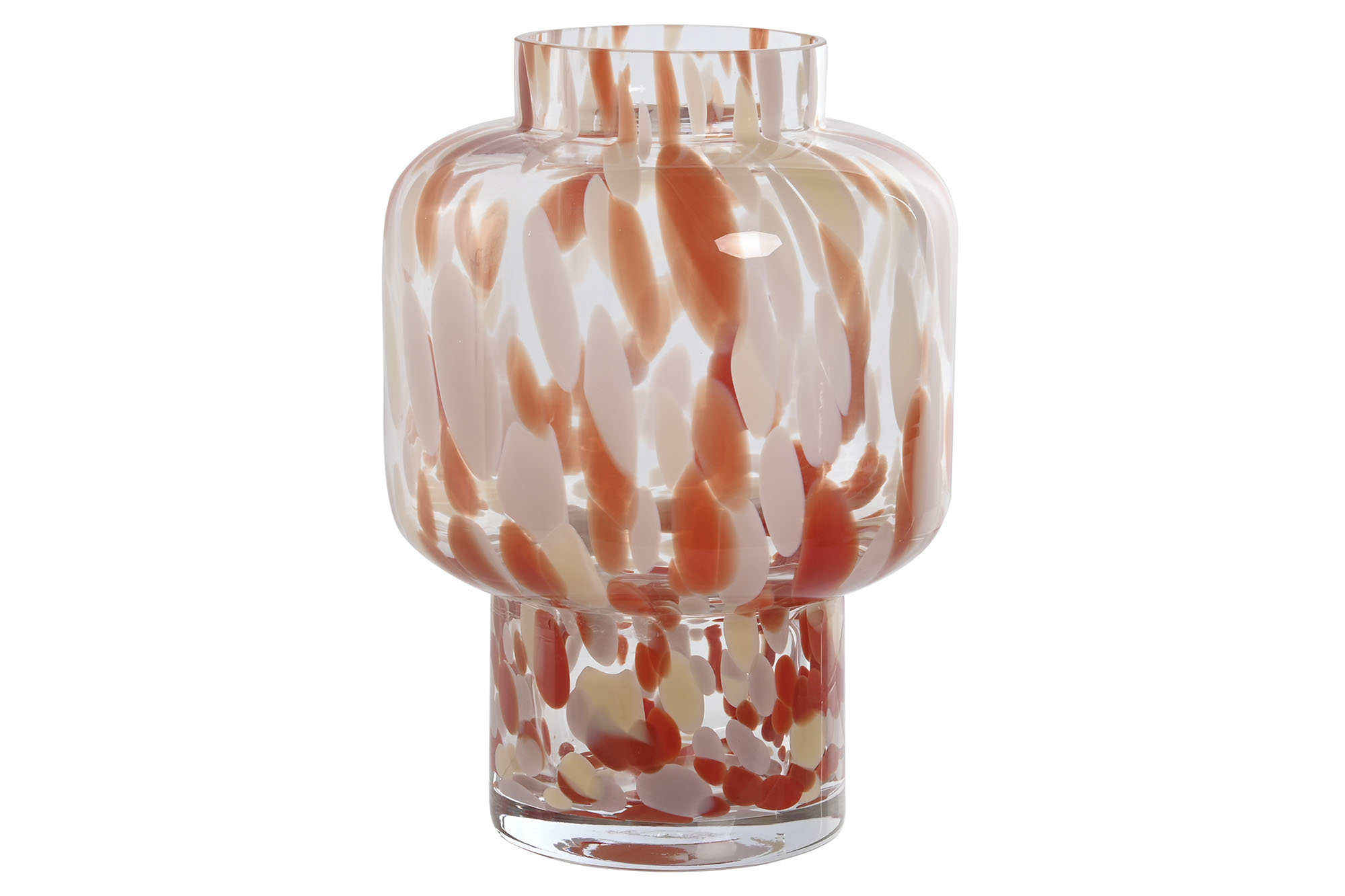 JARRON CRISTAL 15X15X21 TERRACOTA