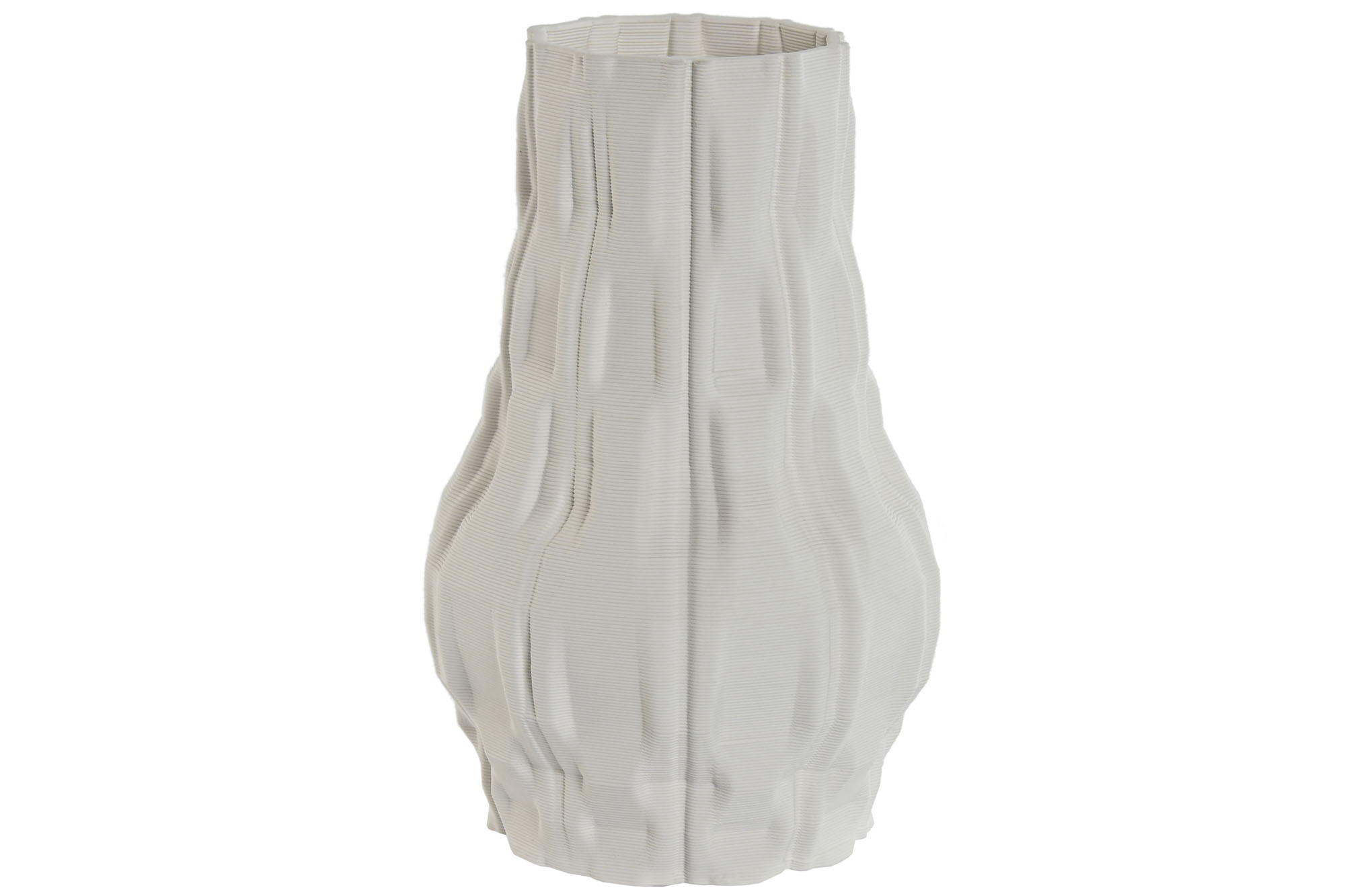 JARRON GRES 14,5X14,5X24 3D BLANCO