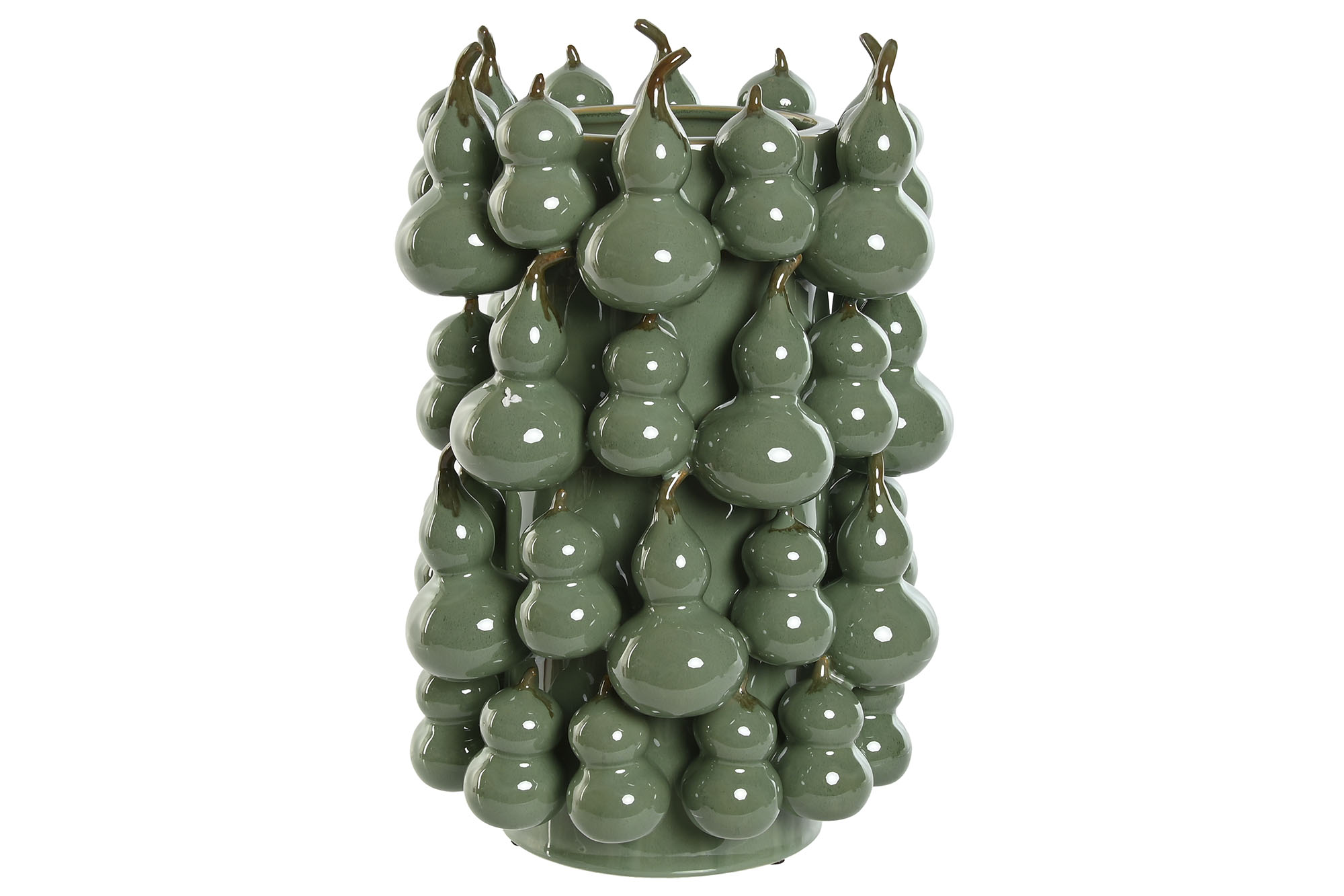JARRON GRES 25X25X30 CALABAZA VERDE