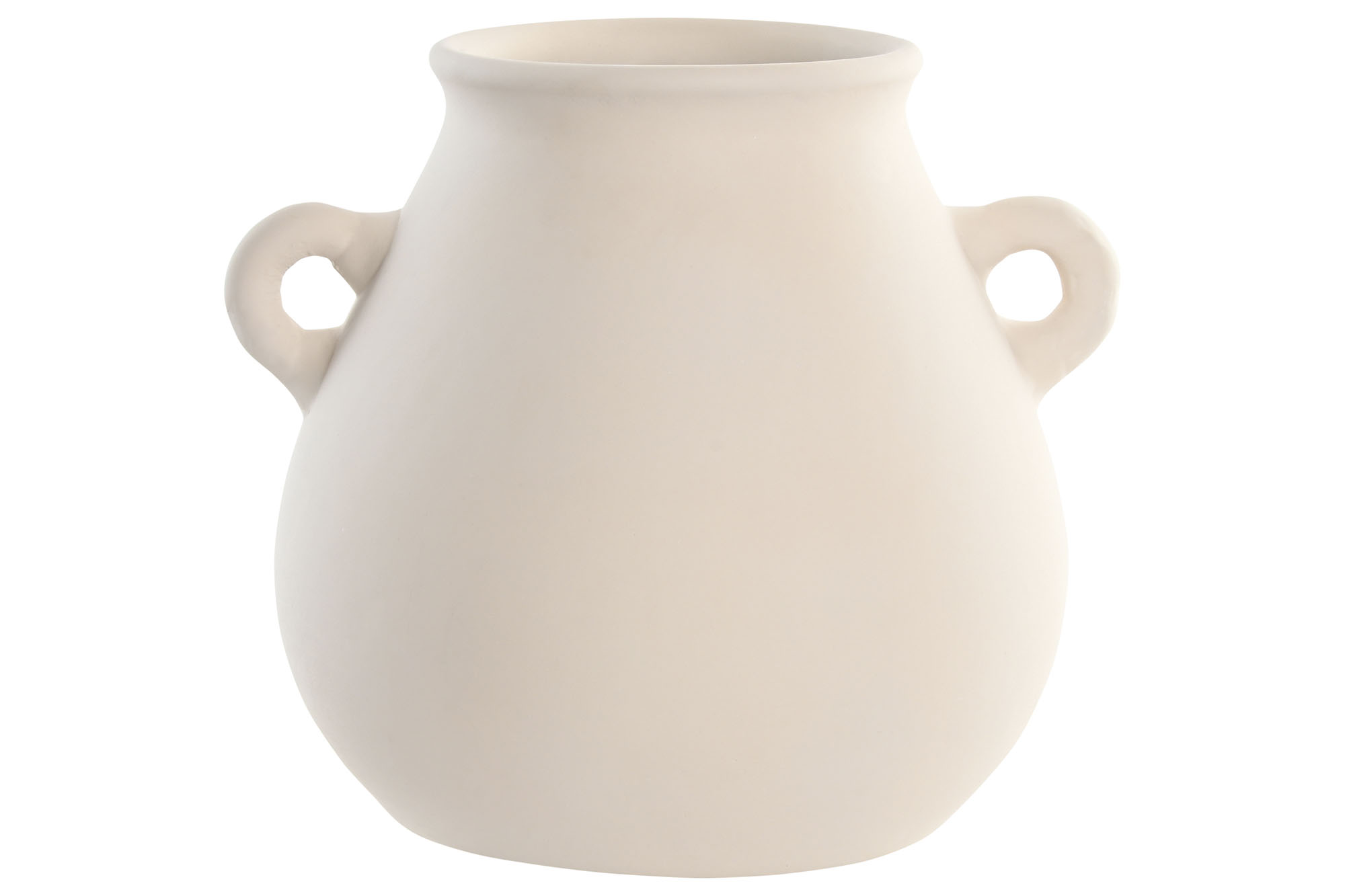 JARRON TERRACOTA 29X25X25 ASAS ARTESANAL CRUDO