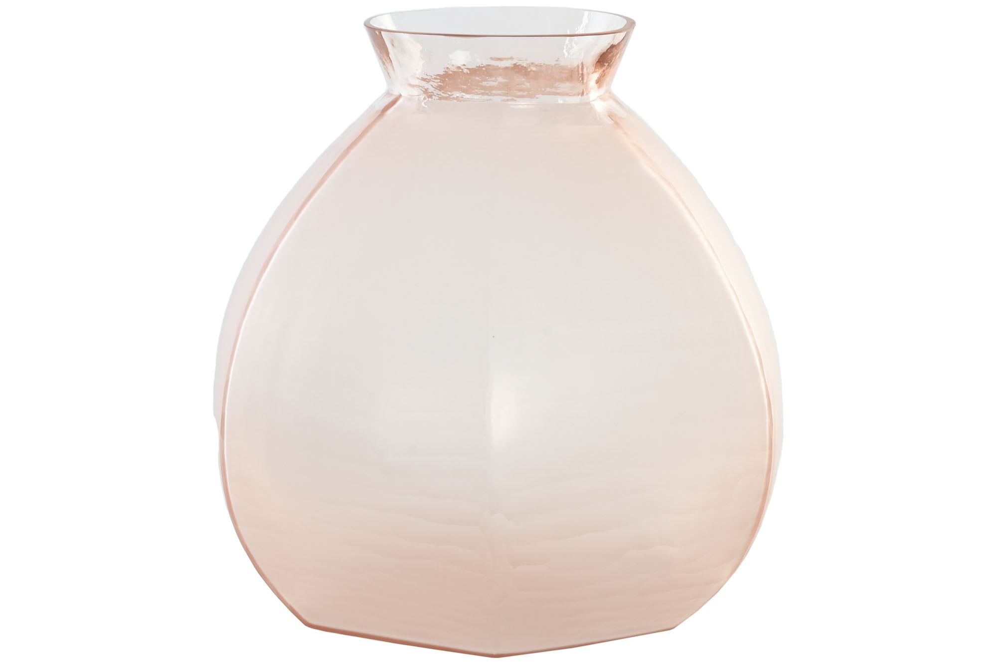JARRON CRISTAL 28X28X27 3,9 Kg, GLASEADO ROSA