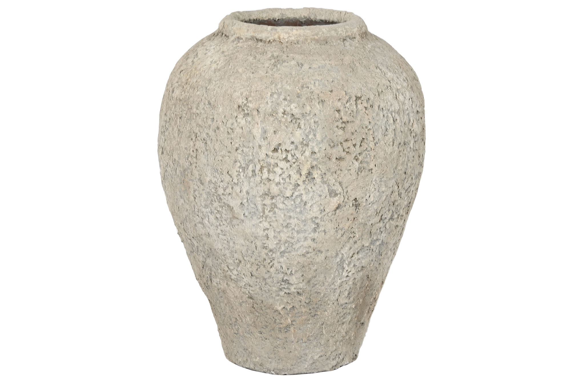 JARRON TERRACOTA 41X41X57 L HECHO A MANO GRIS
