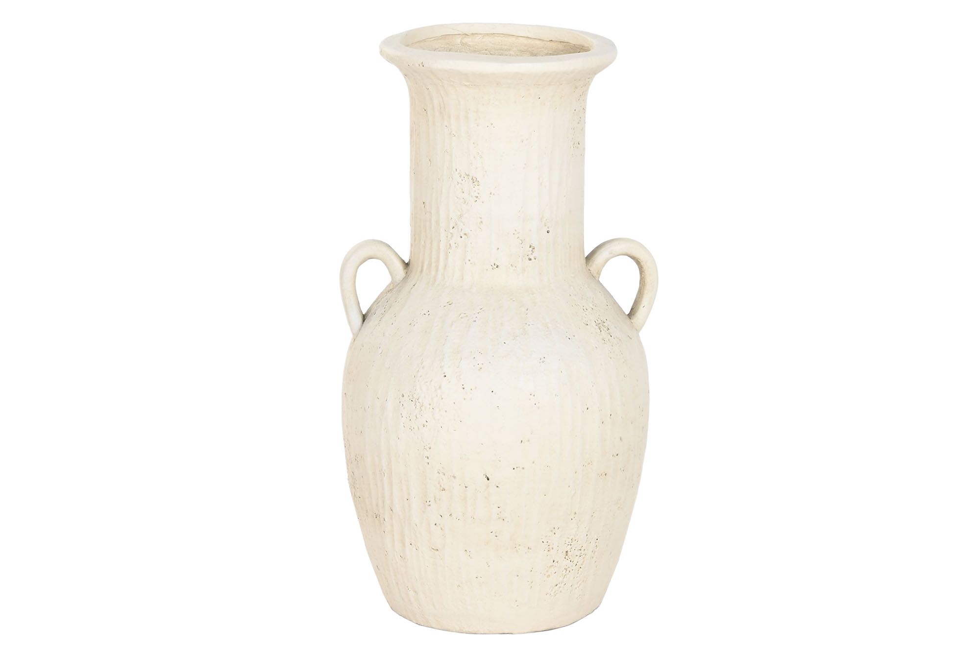 JARRON MAGNESIA 35X33X65 ENVEJECIDO BLANCO