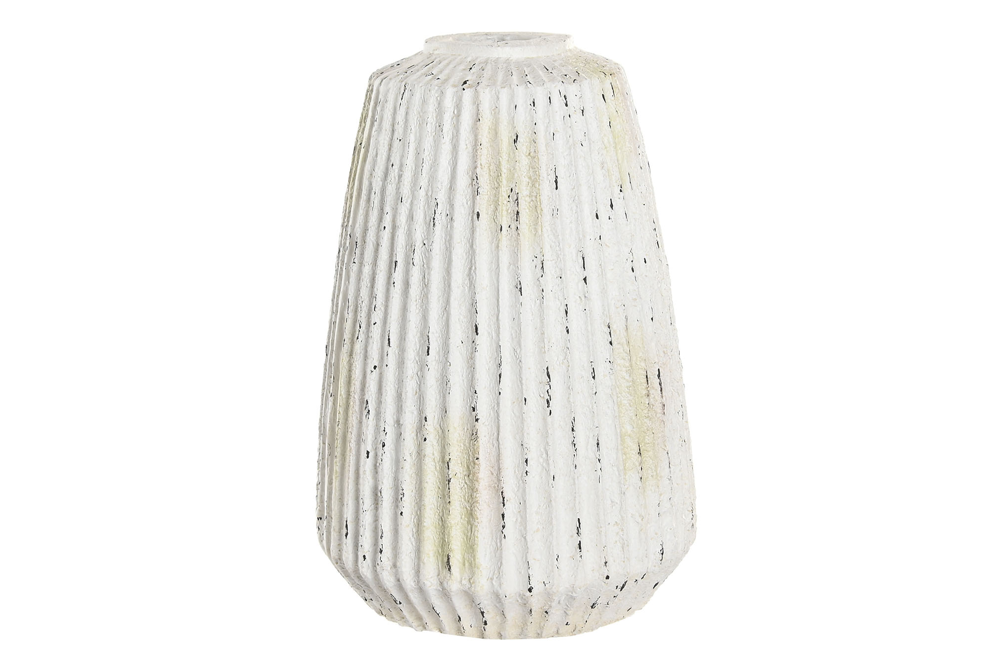 JARRON MAGNESIA 28X28X41 ENVEJECIDO BLANCO