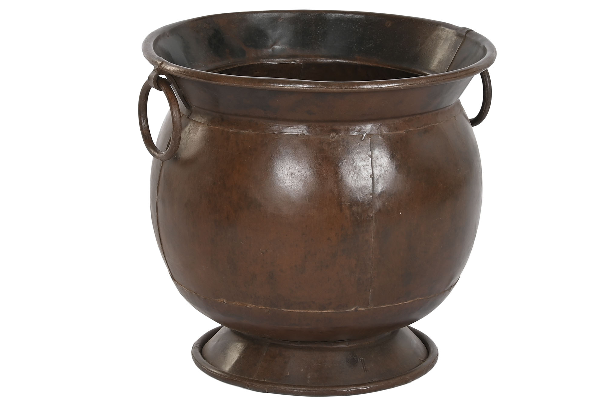ANFORA HIERRO 46X46X44 OXIDO PATINADO MARRON