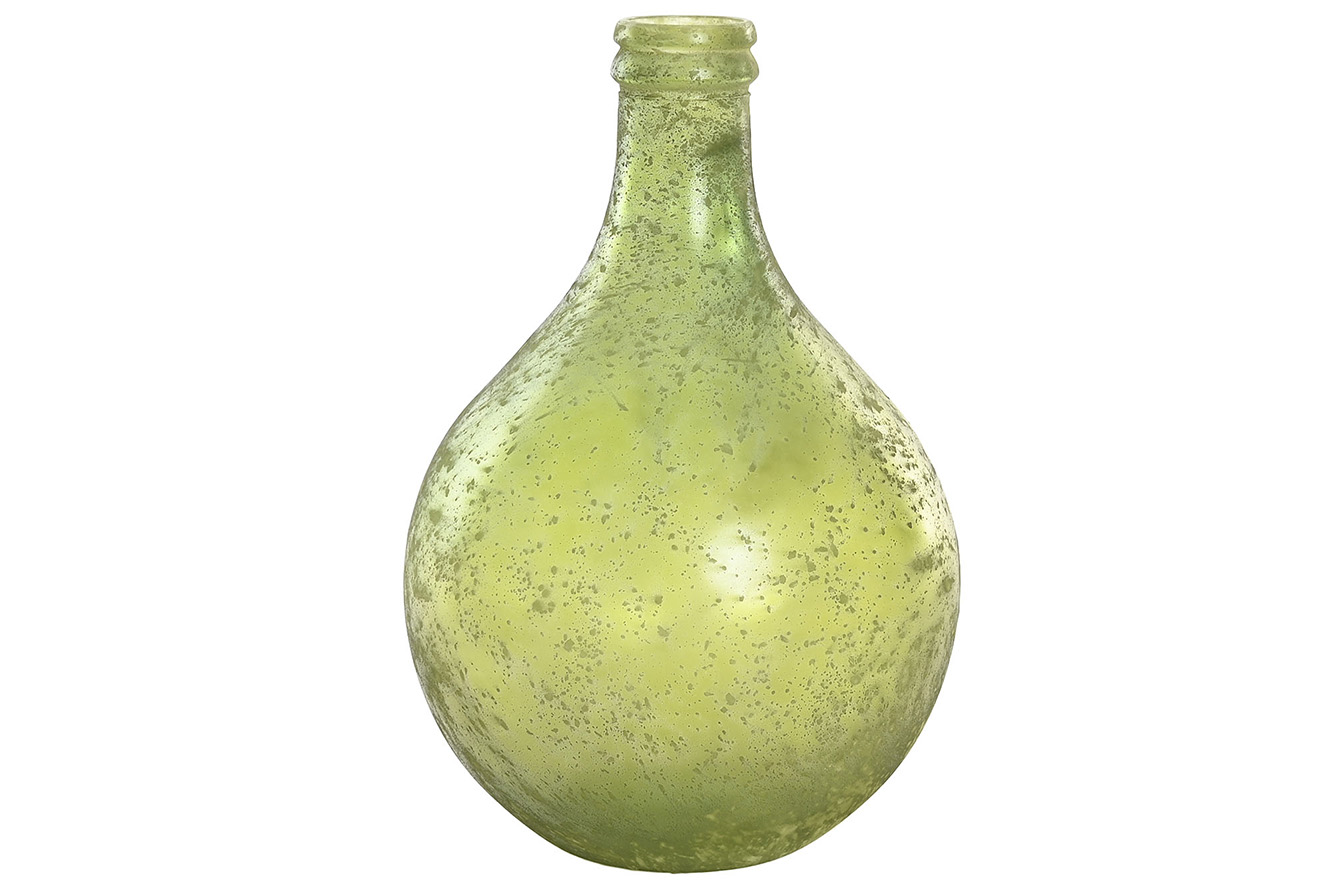 JARRON CRISTAL RECICLADO 29X29X43 12L, DESGASTADO