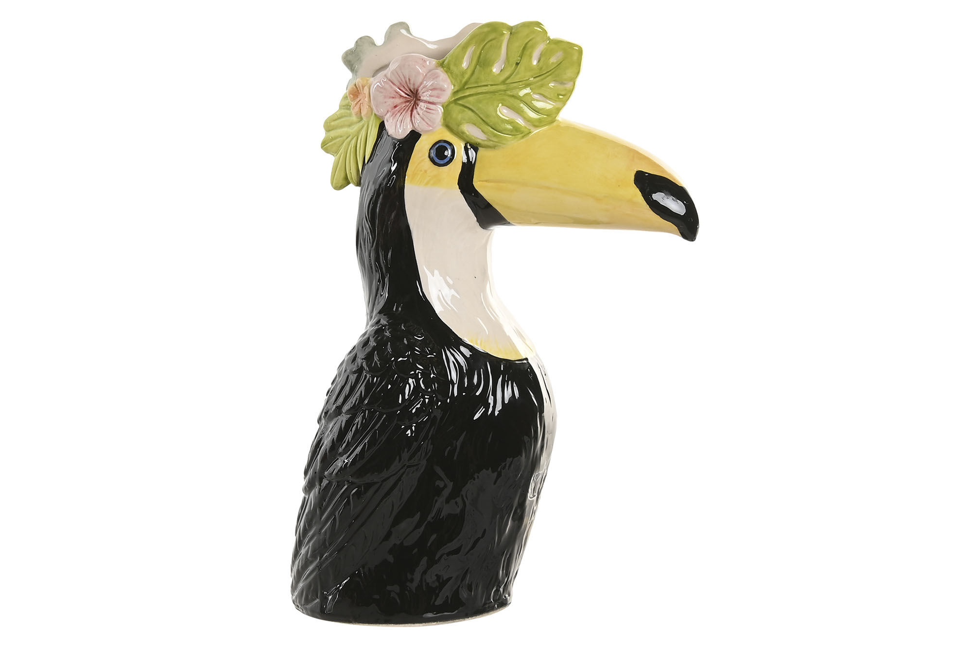JARRON CERAMICA 19X10X25 TUCAN NEGRO