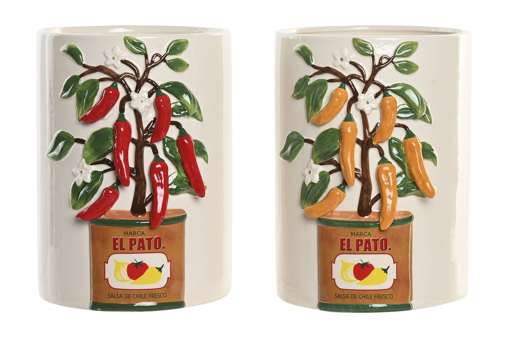 JARRON CERAMICA 22X22X28 PIMIENTO 2 SURT.