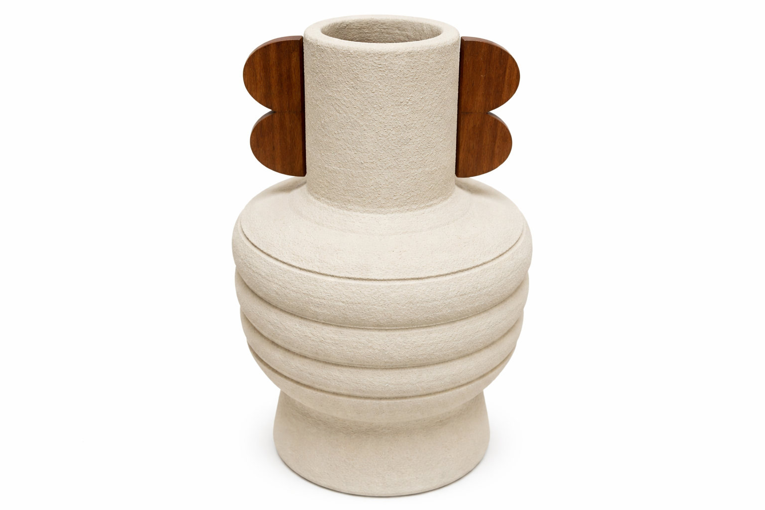 JARRON TERRACOTA MANGO 28X28X33 ASAS CRUDO