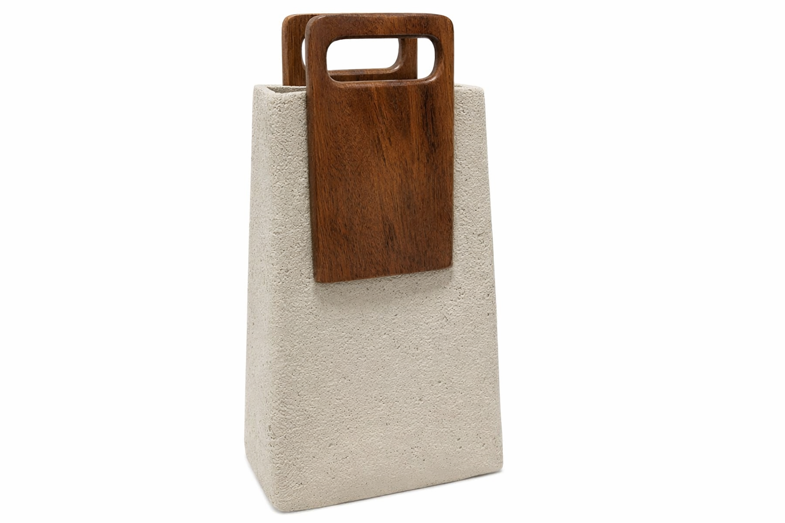 JARRON PAPEL MACHE MANGO 20X11X40 ASAS CRUDO