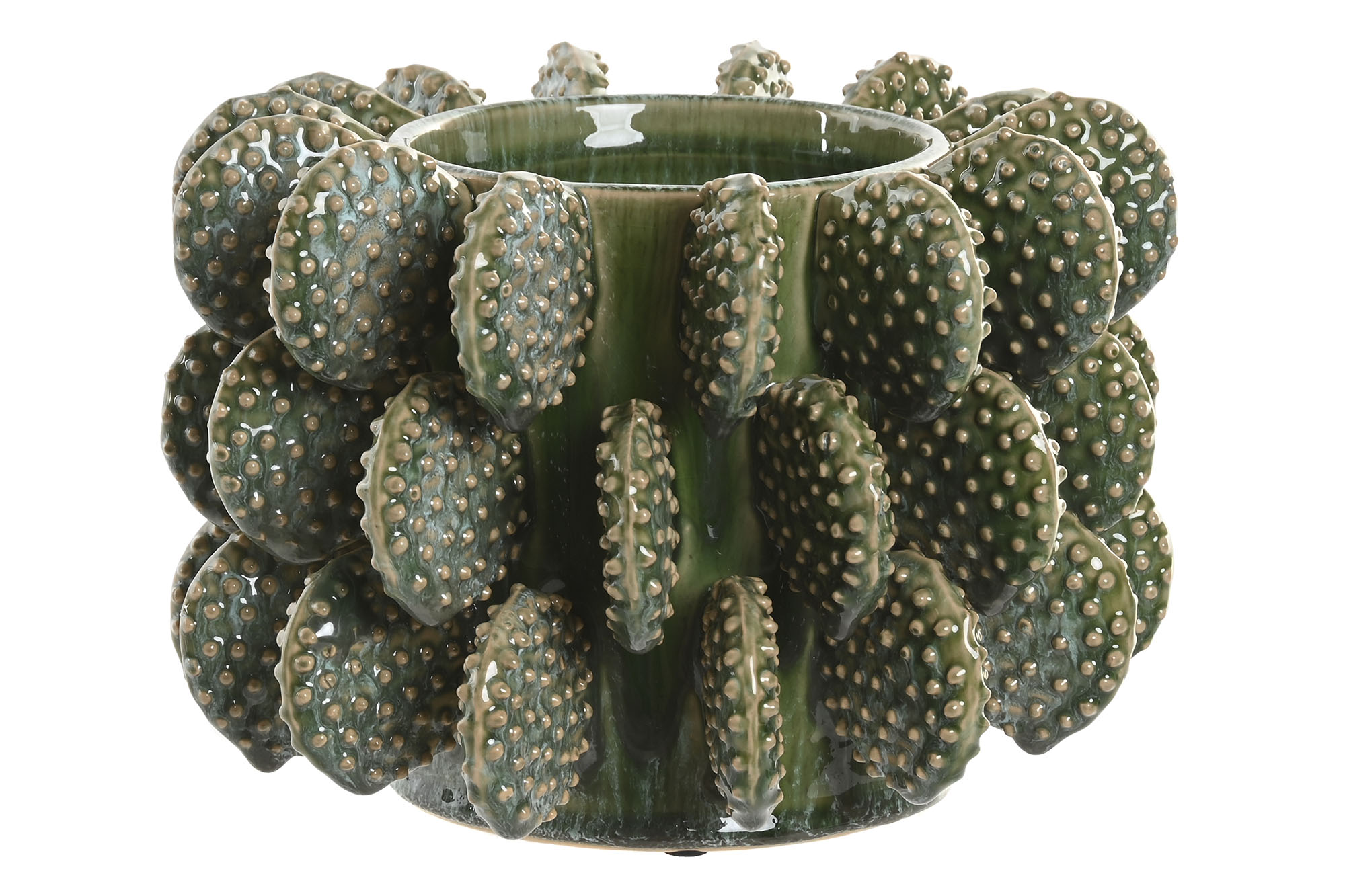 JARRON GRES 24X24X17 CACTUS VERDE