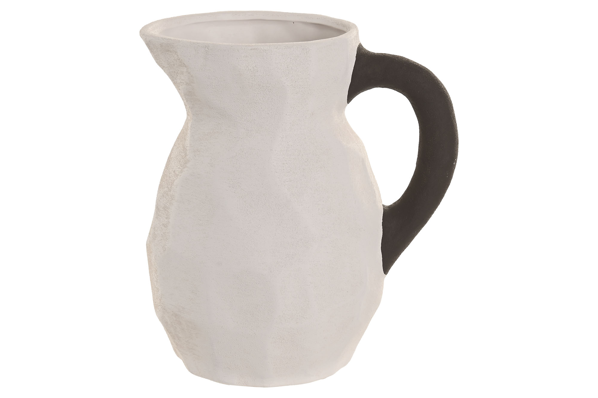 JARRON GRES 22X17X25 ASA RUGOSO BLANCO