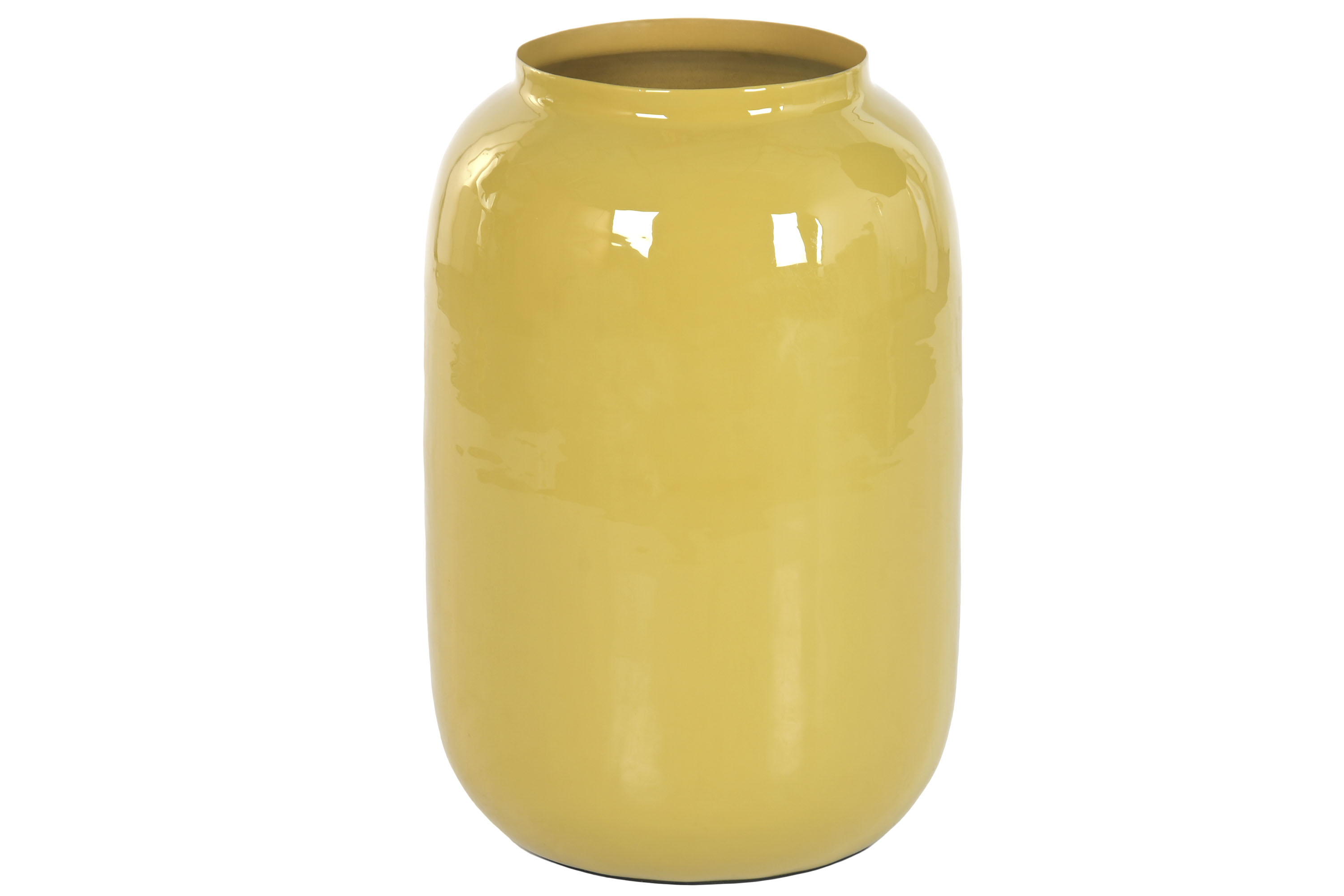 JARRON HIERRO 34X34X50 LACADO MOSTAZA