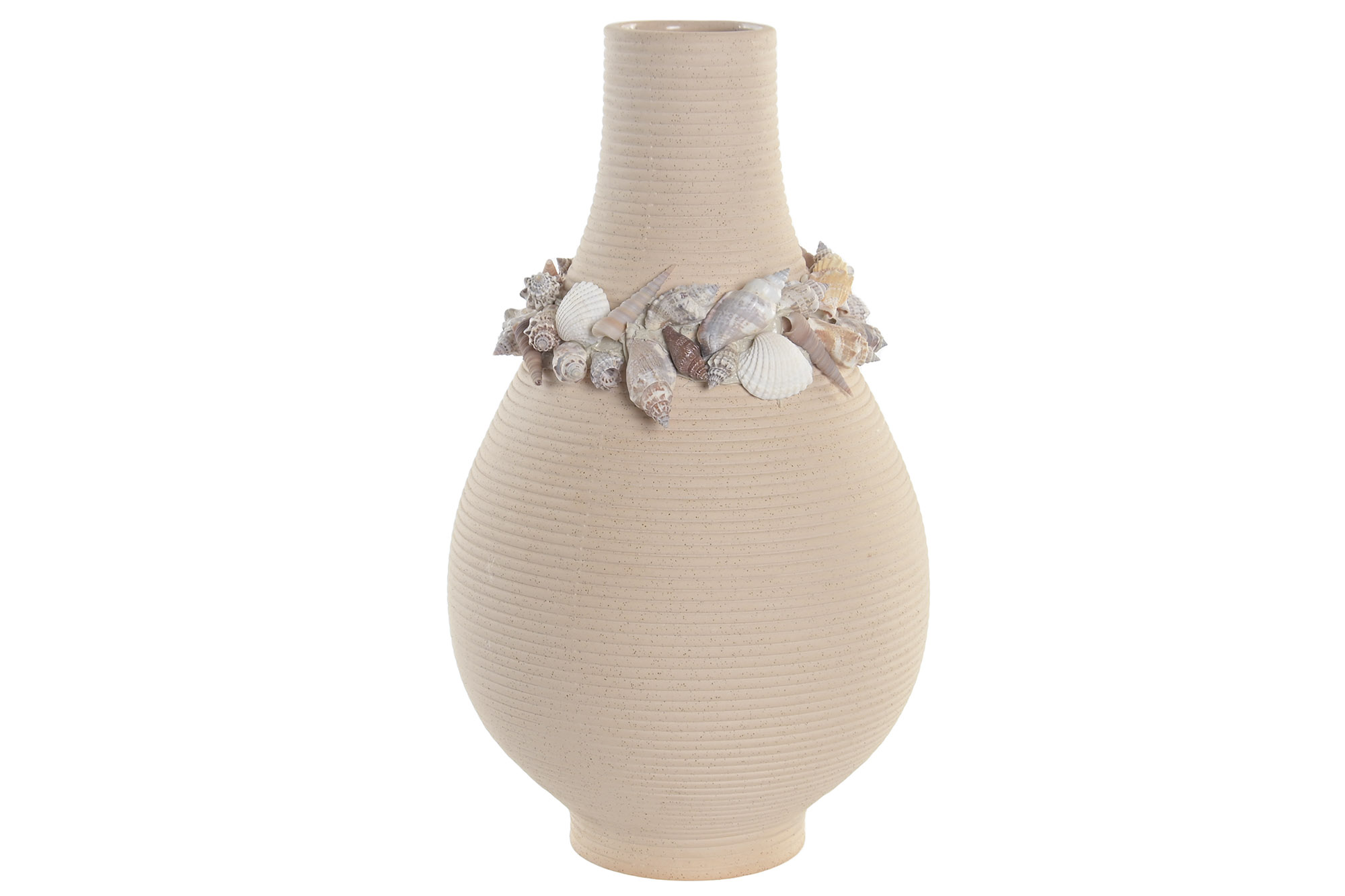 JARRON CERAMICA 19X19X33 CREMA