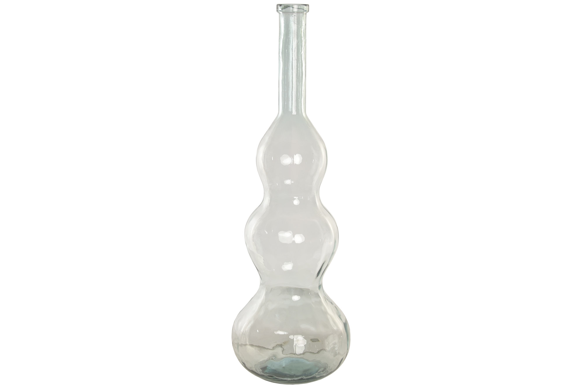 JARRON CRISTAL RECICLADO 33X33X100 TRANSPARENTE