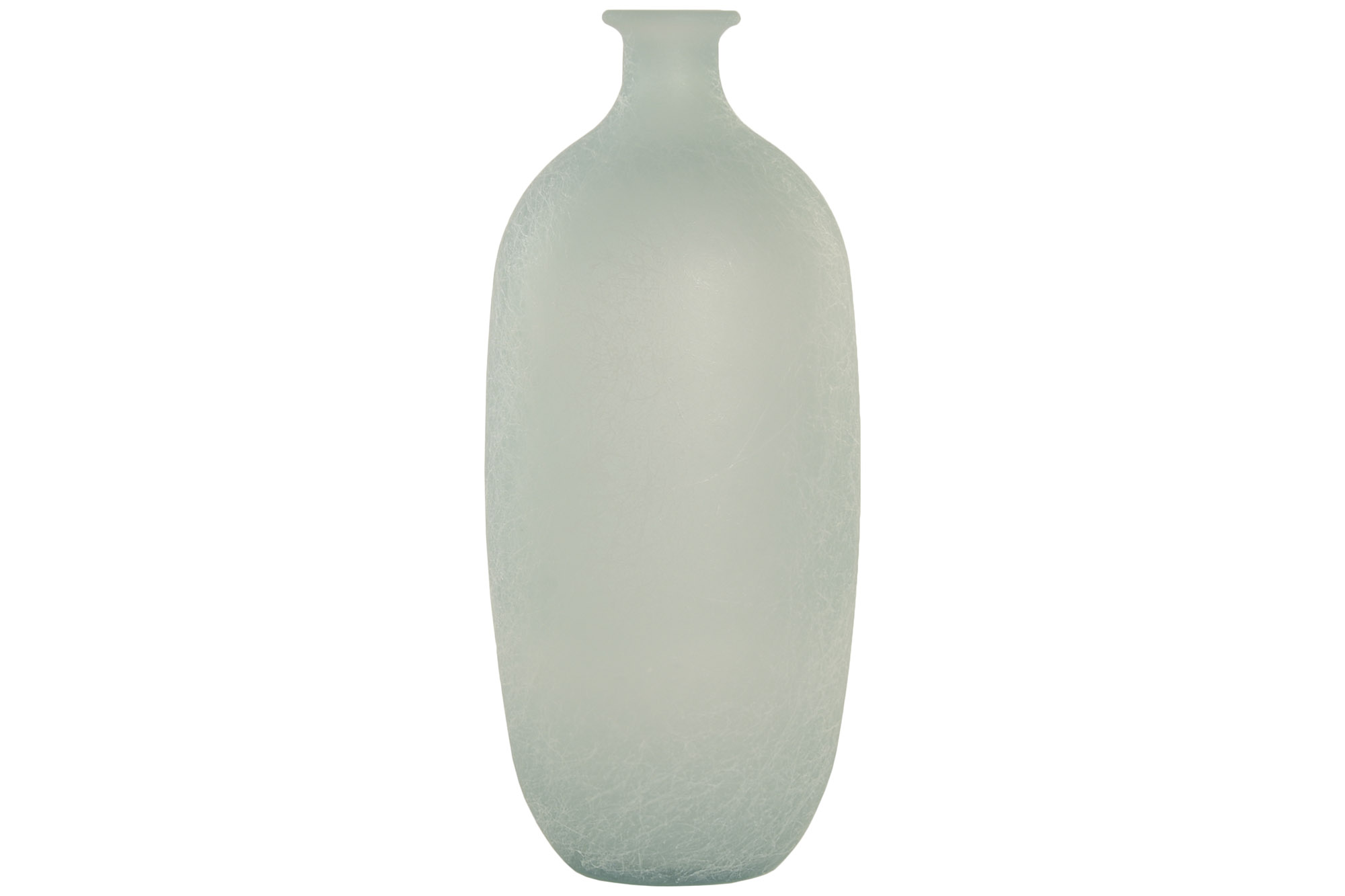 JARRON CRISTAL RECICLADO 16X16X38 GLASEADO