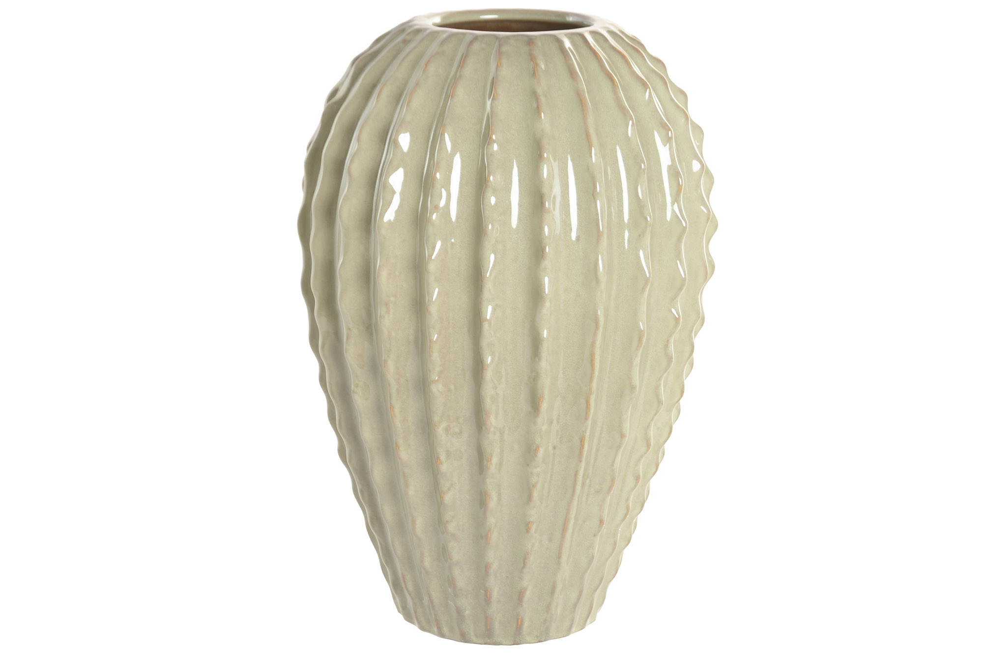 JARRON GRES 25X25X37 VERDE