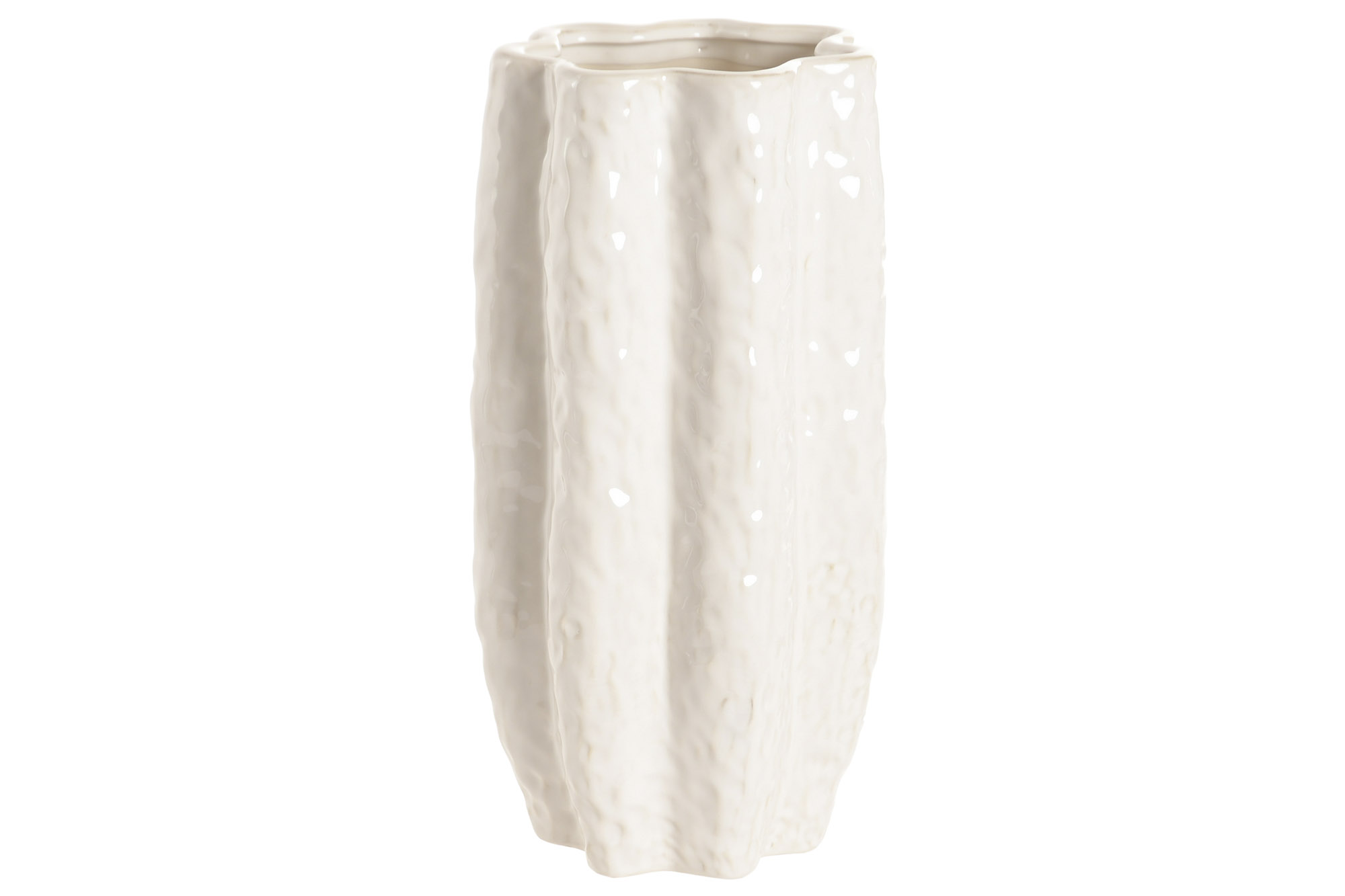 JARRON GRES 19X19X37 BLANCO