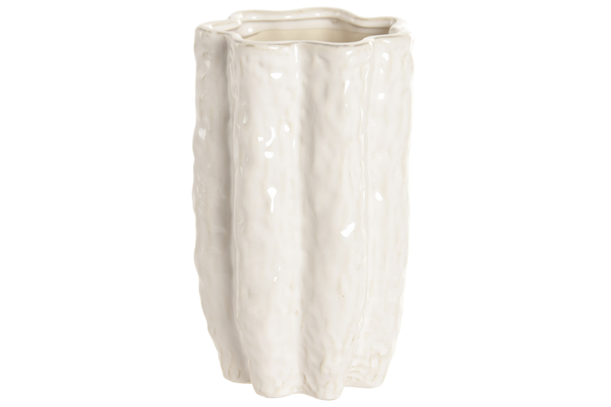 JARRON GRES 16X16X27 BLANCO