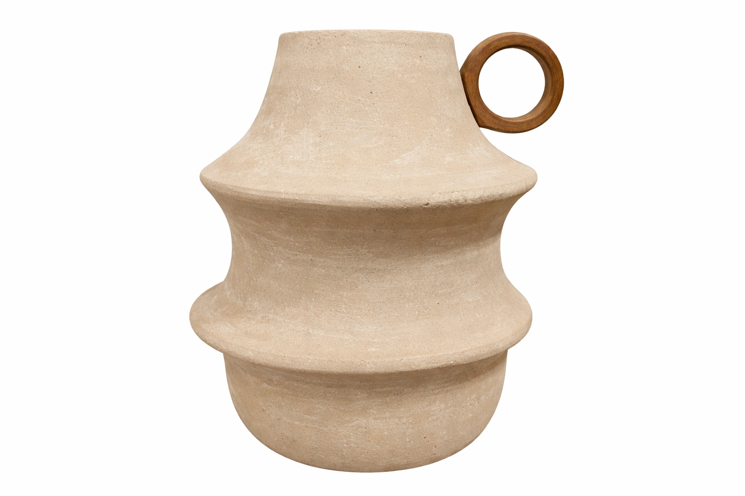 JARRON FIBRA DE PAPEL 34X28X34 ASA NATURAL CRUDO