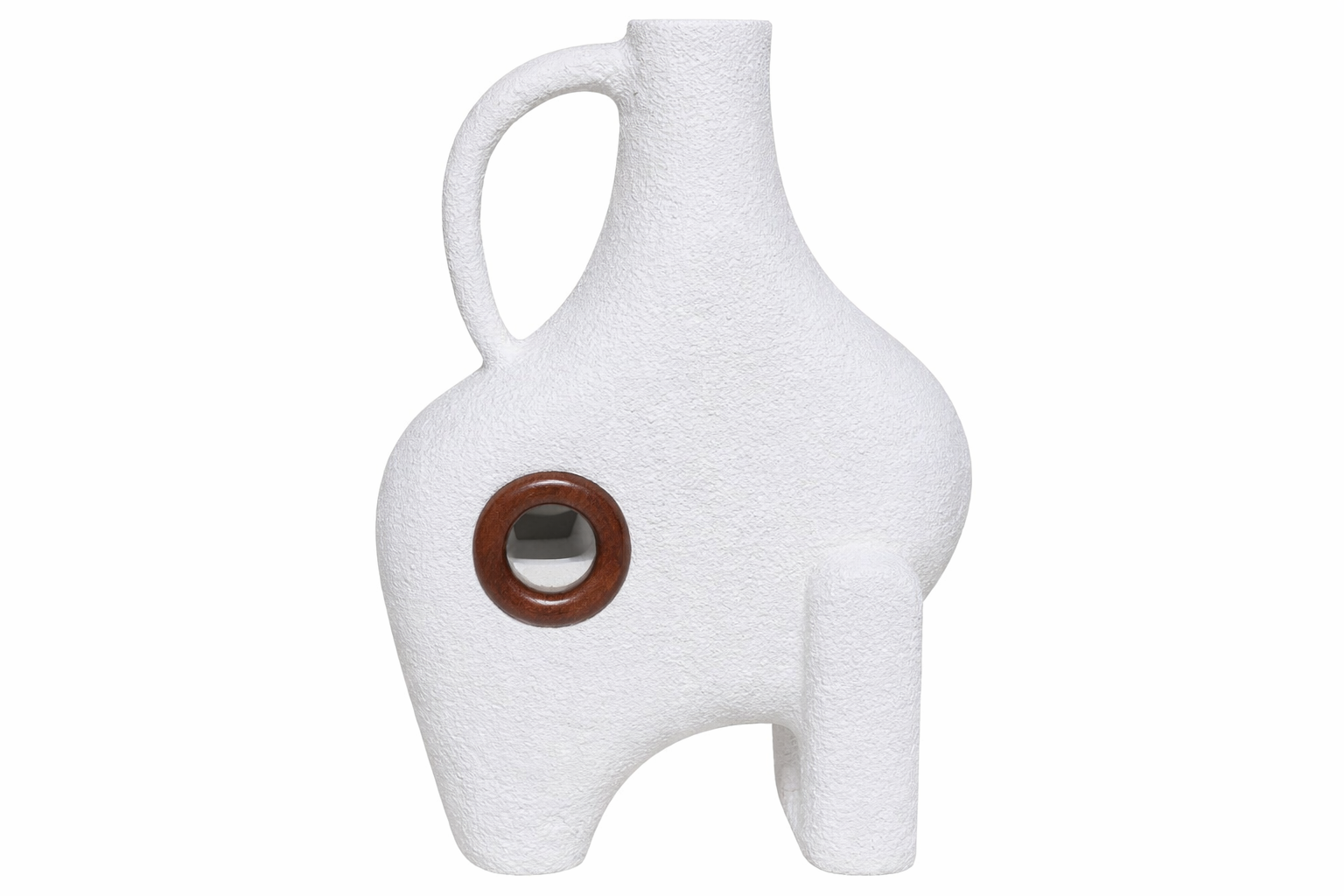 JARRON FIBRA DE PAPEL 25X11X38 ASA BLANCO
