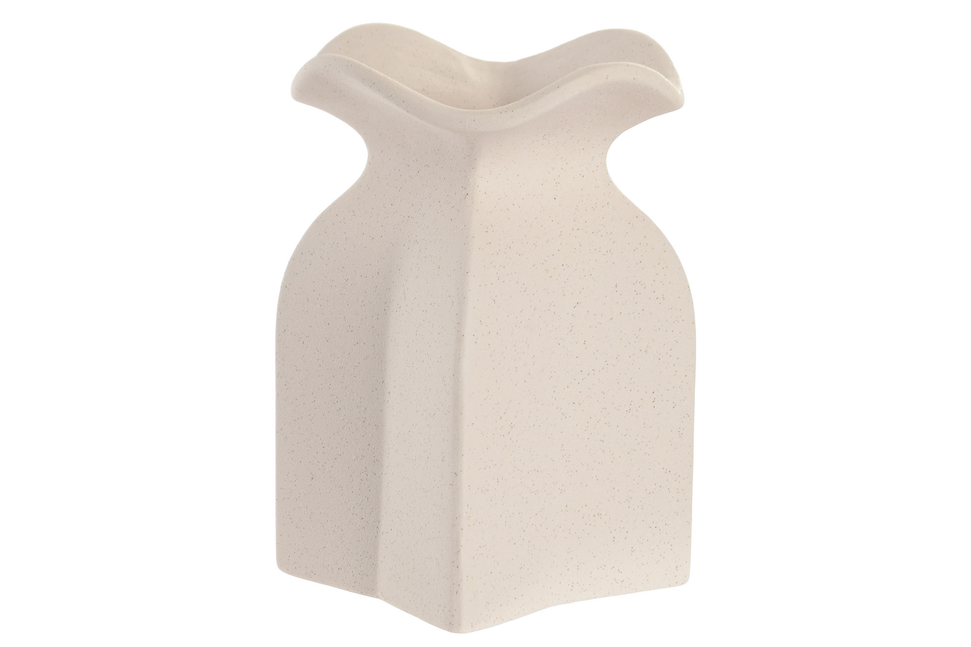 JARRON GRES 13X13X18 RUGOSO BLANCO