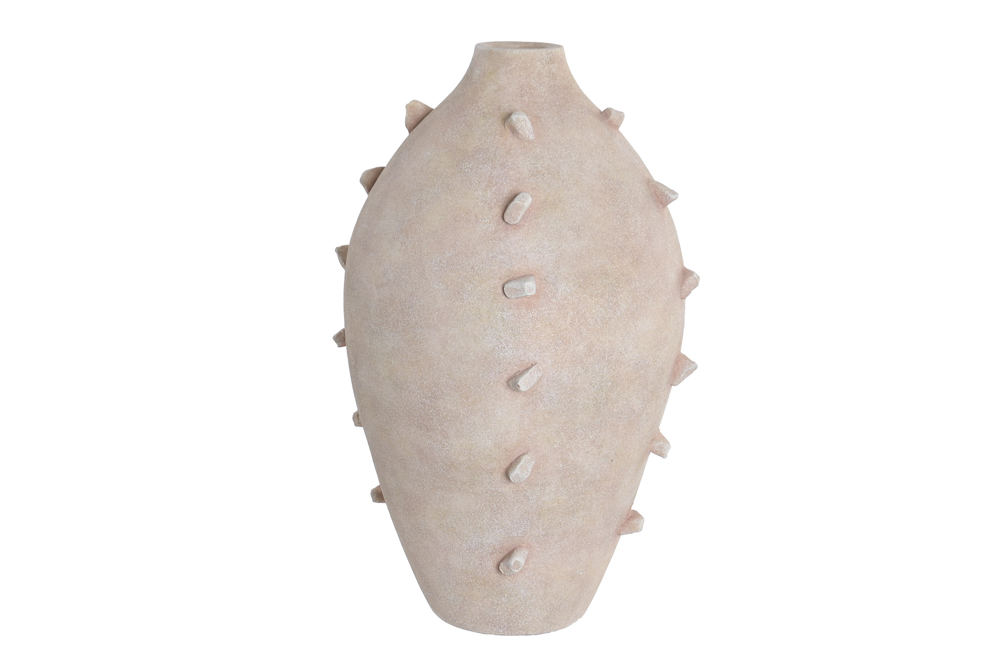 JARRON TERRACOTA 30X30X50 PINCHOS ARTESANAL BEIGE
