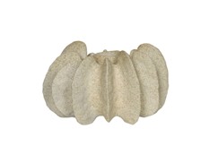 JARRON RESINA 25X25X21,5 ONDULADO BEIGE