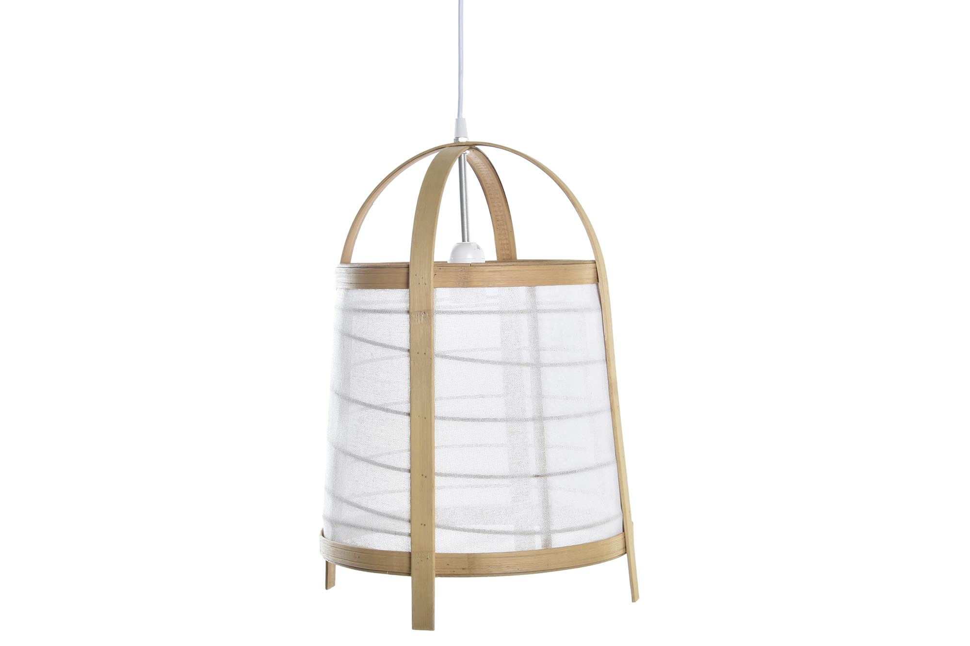 LAMPARA TECHO BAMBU LINO 32X32X45,5 BLANCO