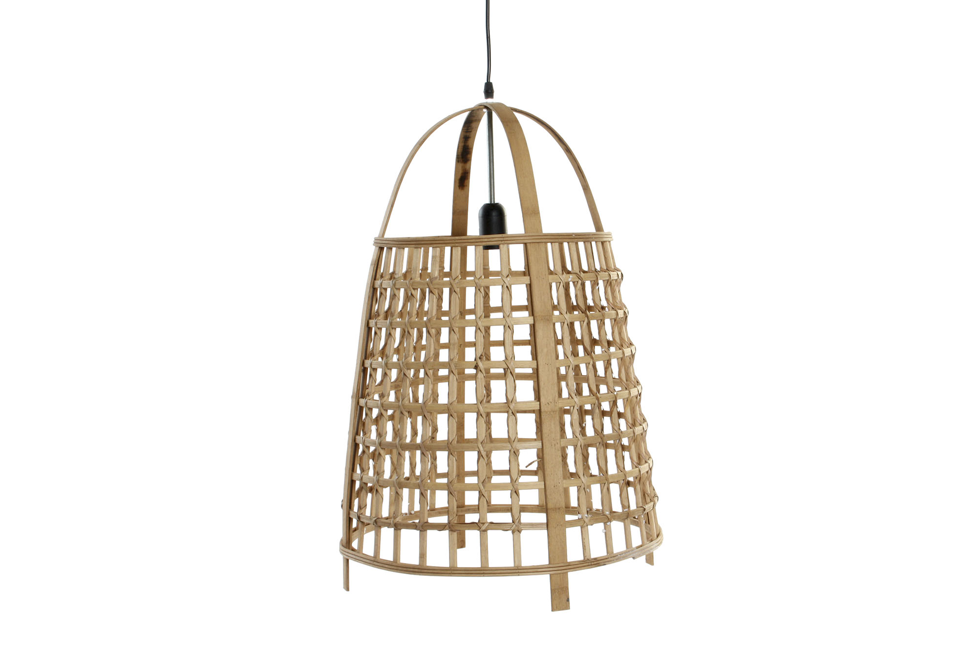 LAMPARA TECHO RATAN 42X42X63 NATURAL