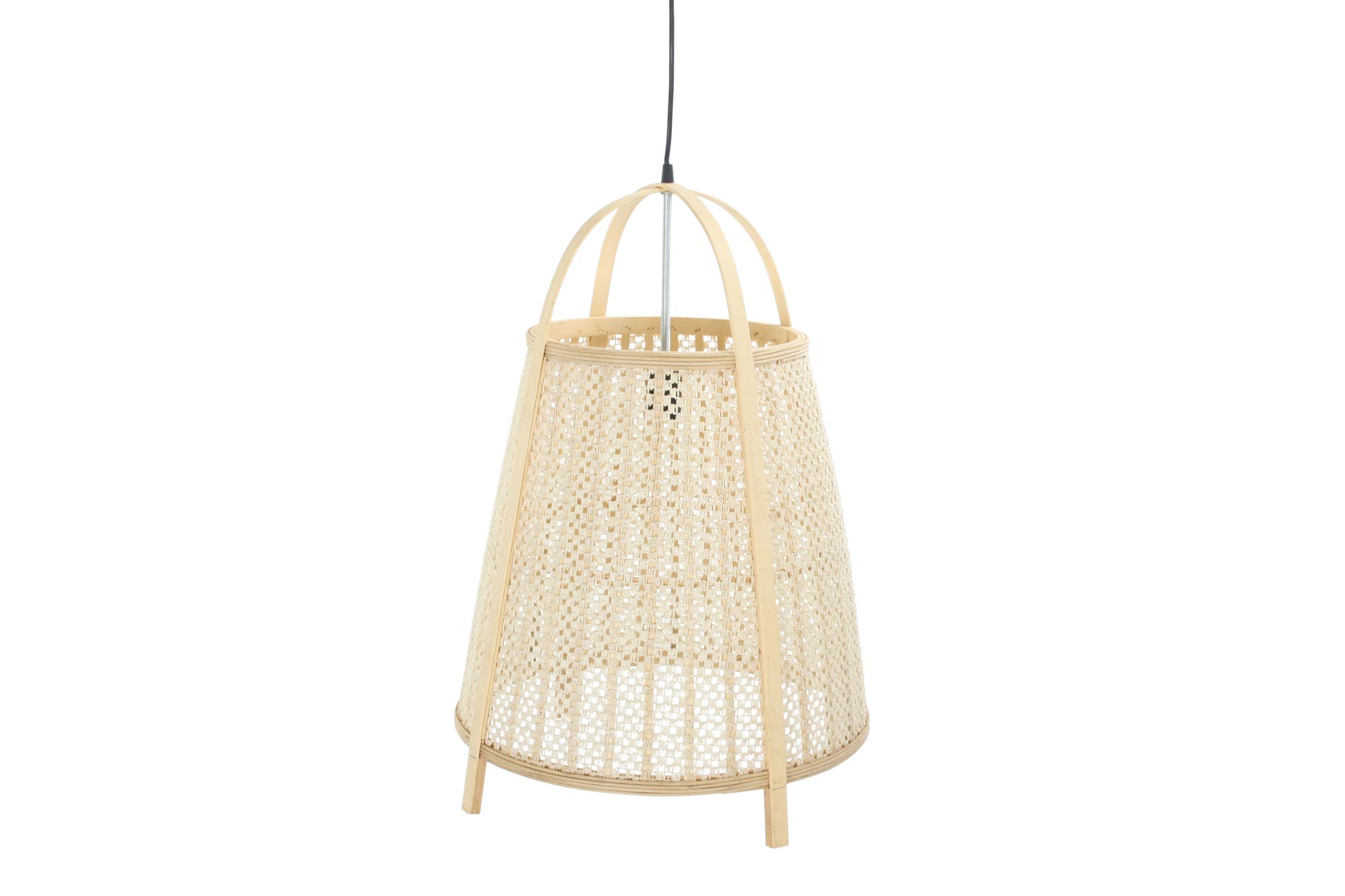 LAMPARA TECHO BAMBU LINO 47X47X64 NATURAL CREMA