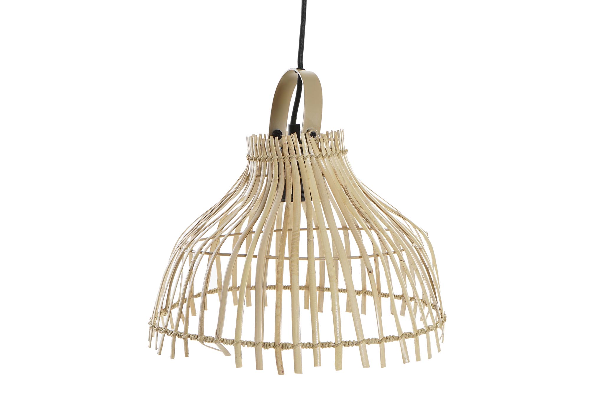 LAMPARA TECHO RATAN 30X30X29 BIMBRE NATURAL MARRON