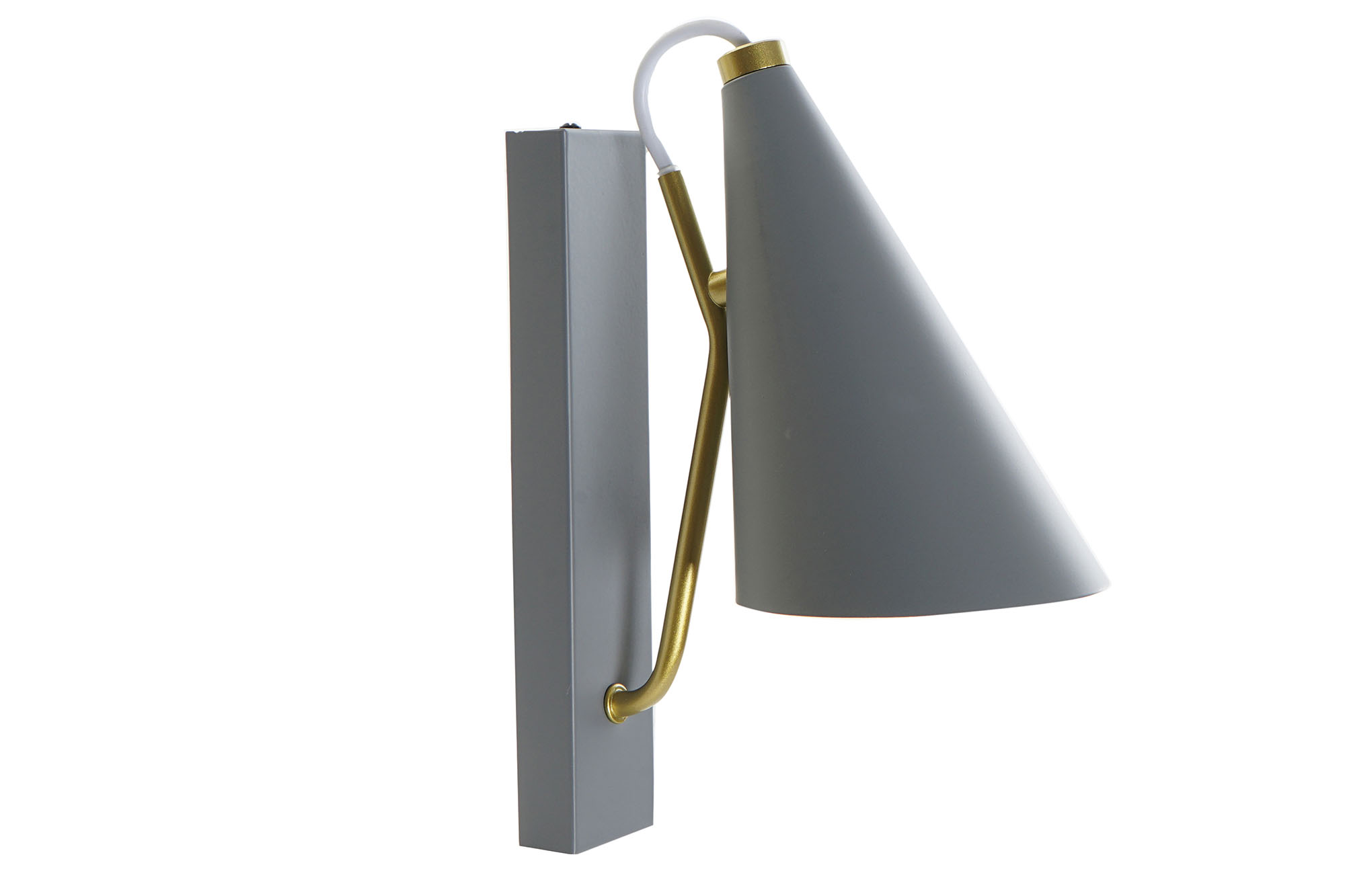 LAMPARA APLIQUE METAL 12X25X29 E27 GRIS CLARO