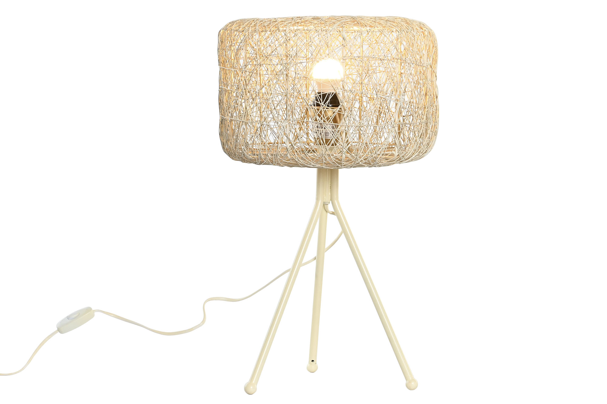 LAMPARA SOBREMESA METAL 33X33X50 BLANCO