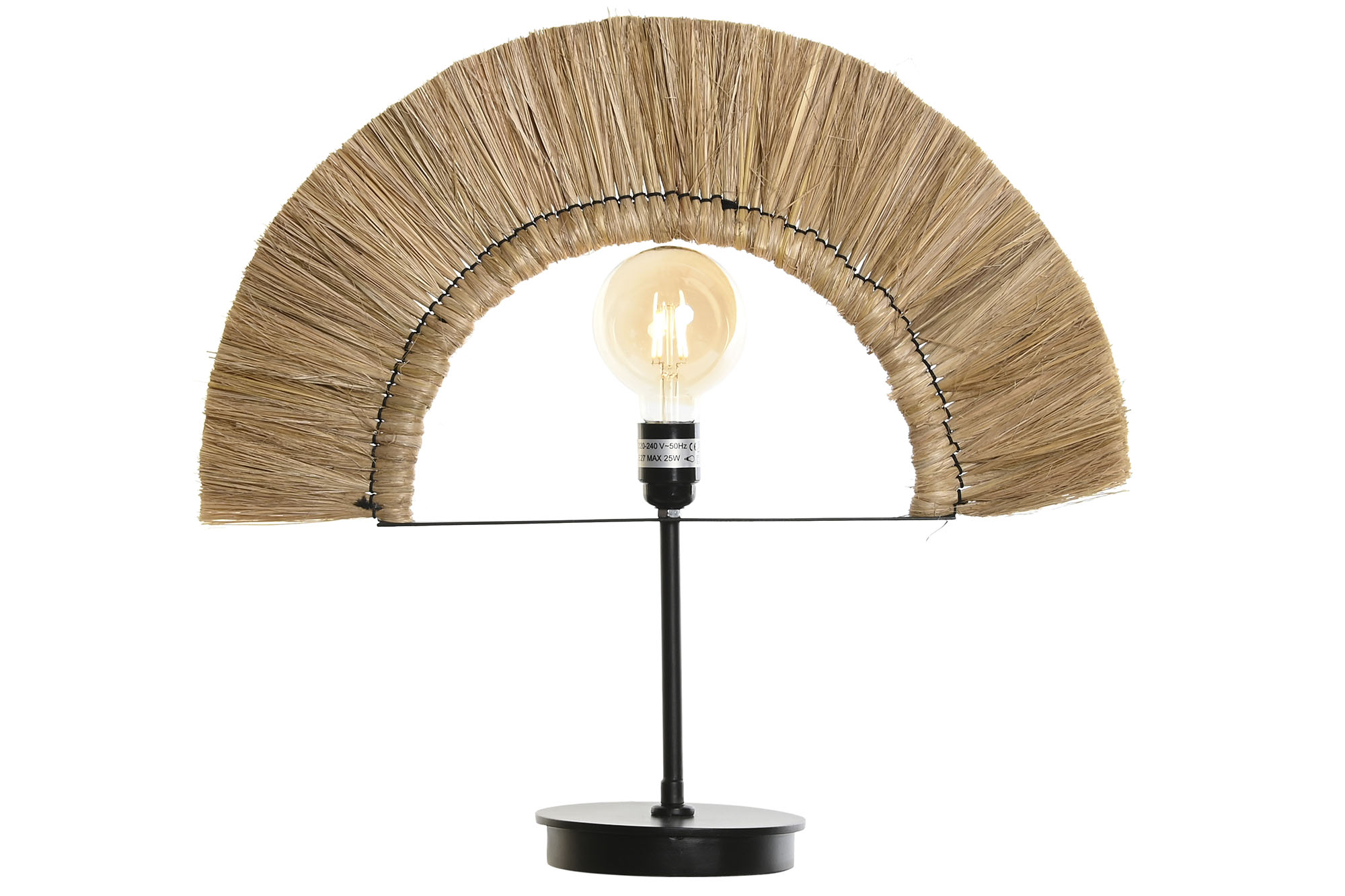 LAMPARA SOBREMESA YUTE HIERRO 57X17X52 NATURAL