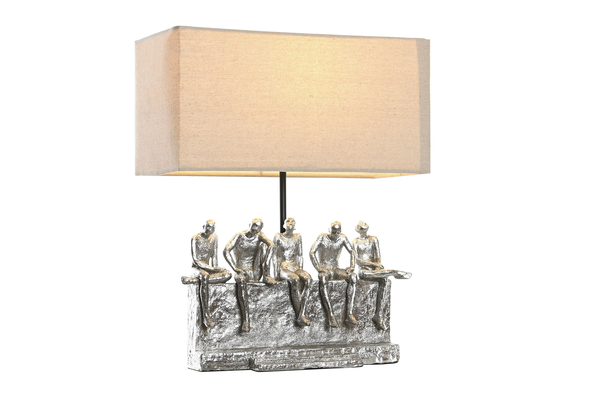 LAMPARA SOBREMESA RESINA METAL 36X21,5X43 PERSONAS