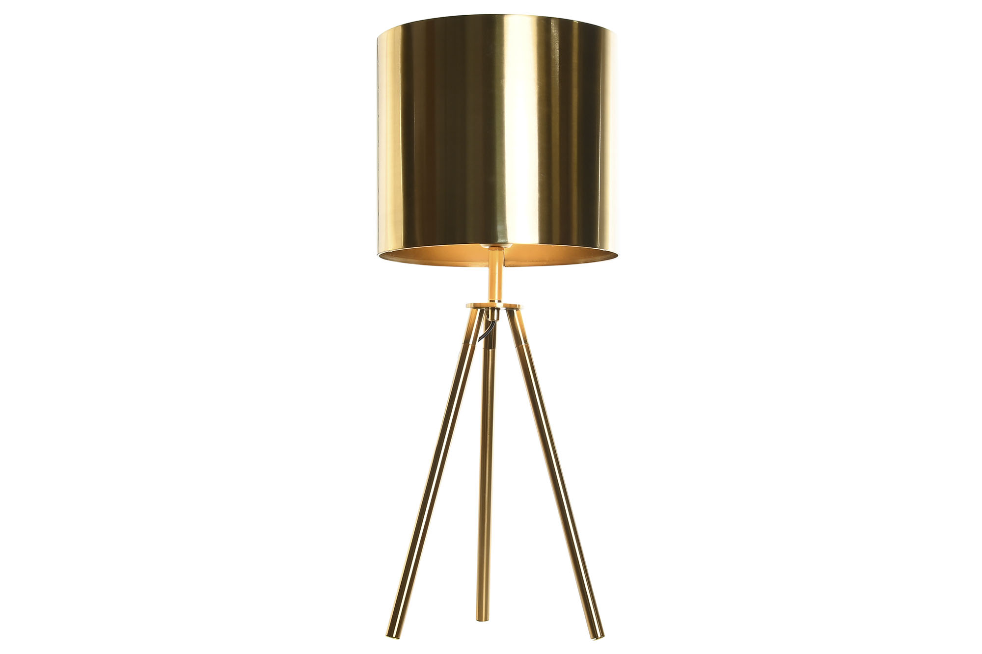 LAMPARA SOBREMESA METAL 25X25X60 DORADO