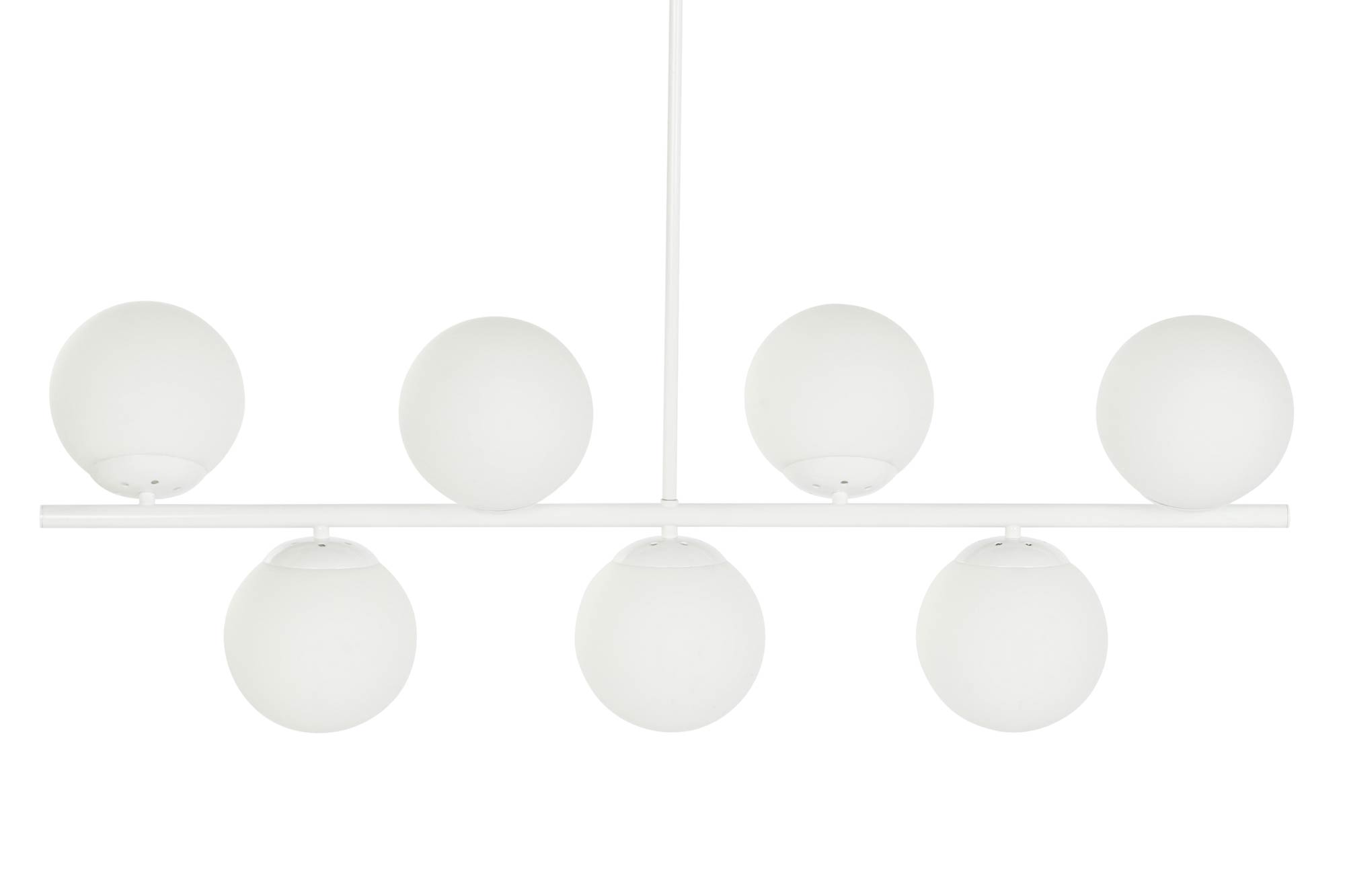 LAMPARA TECHO METAL CRISTAL 98X21X22 BOLAS BLANCO