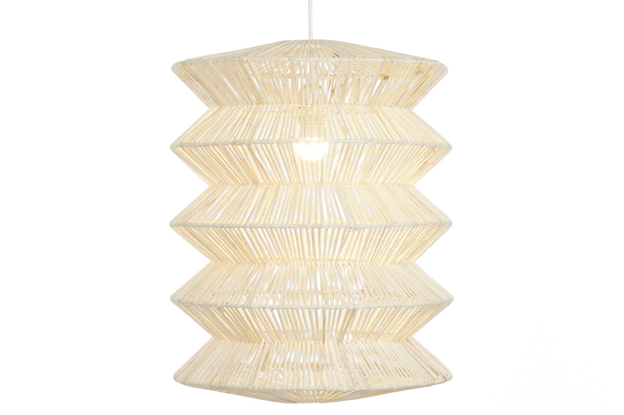 LAMPARA TECHO RATAN HIERRO 40X40X54 NATURAL