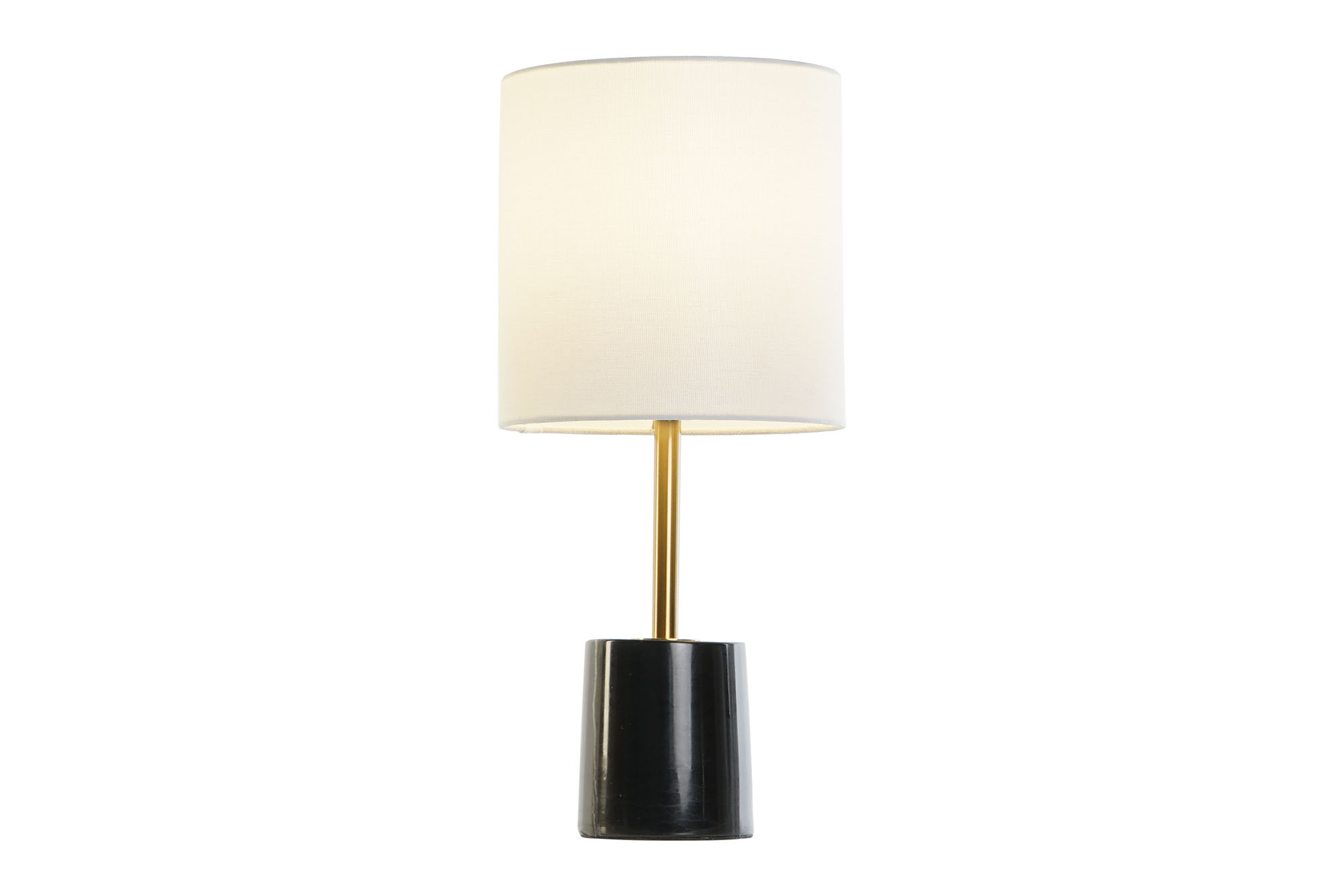 LAMPARA SOBREMESA MARMOL METAL 20X20X42 NEGRO