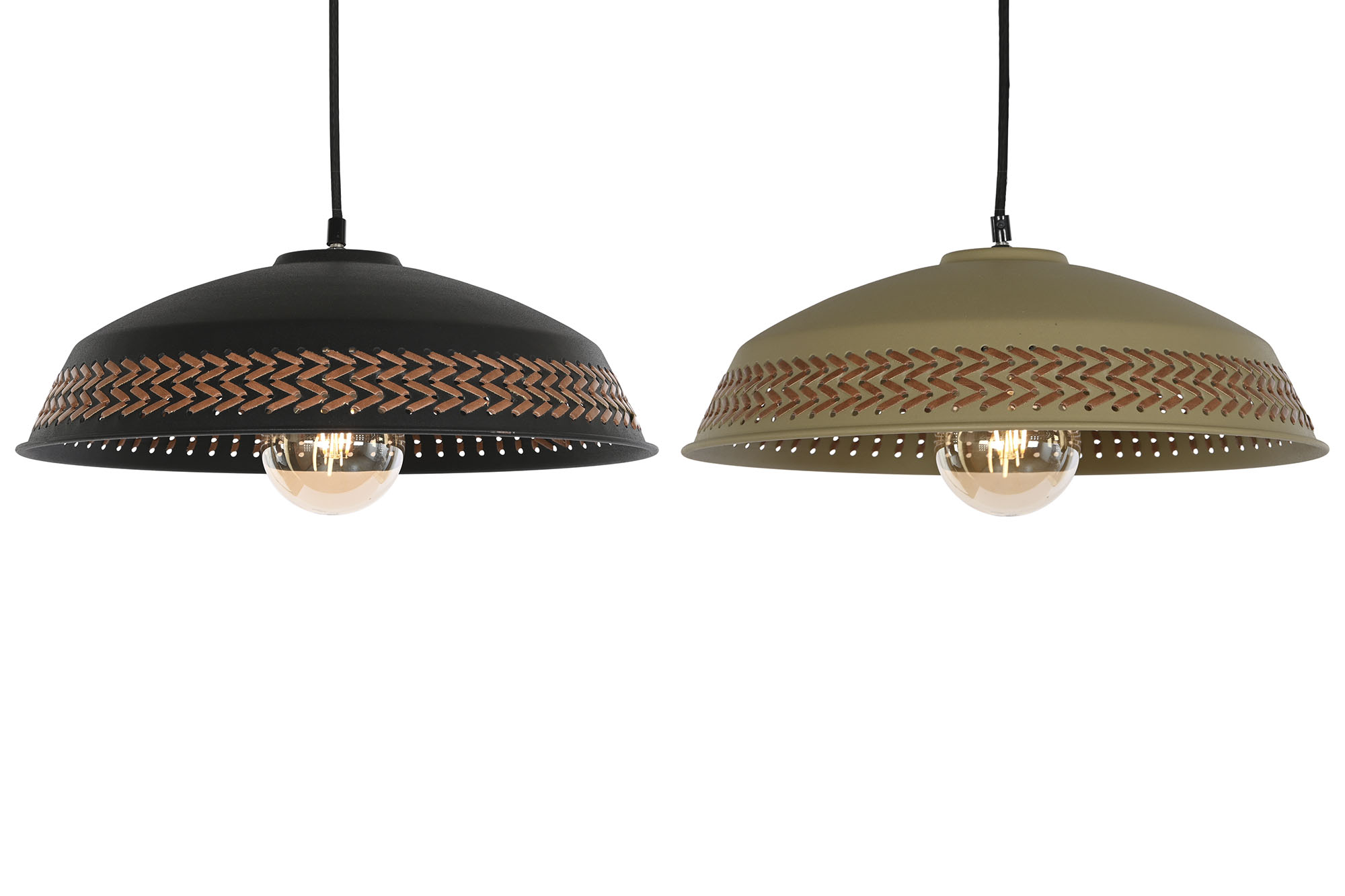 LAMPARA TECHO METAL PU 42X42X24 2 SURT.