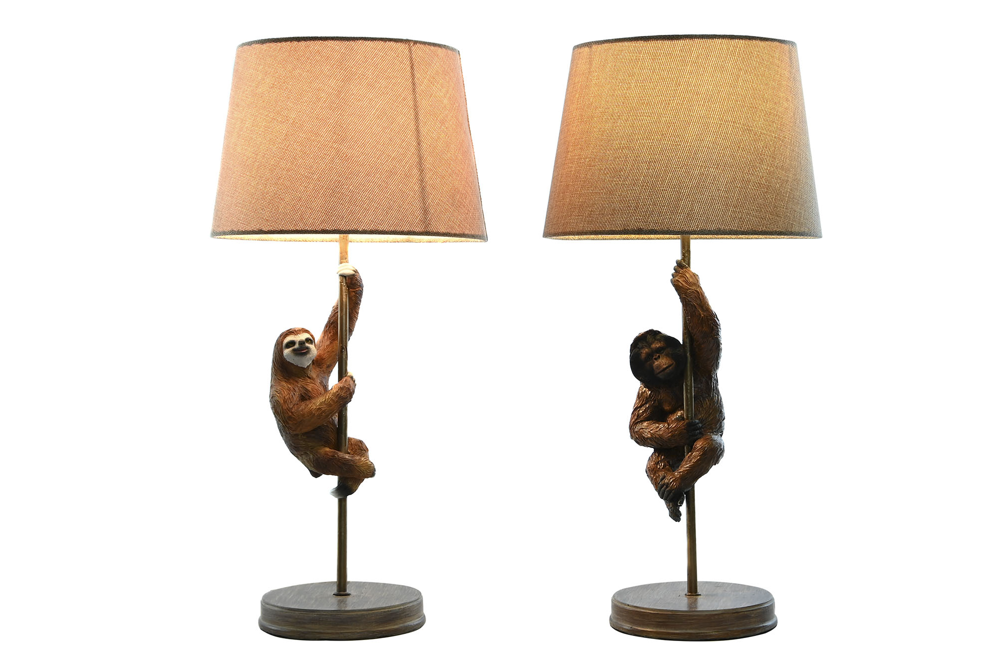 LAMPARA SOBREMESA RESINA METAL 26X26X53,5 2 SURT.