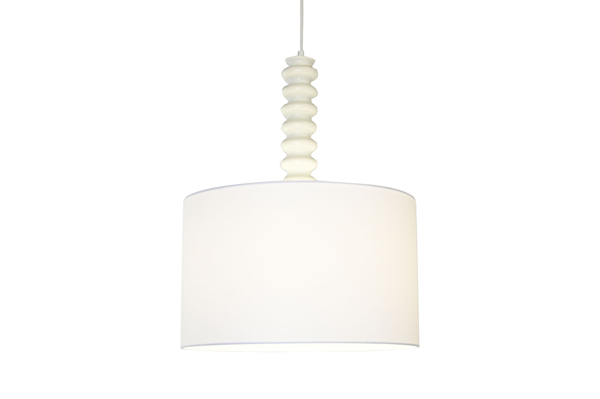 LAMPARA TECHO HIERRO POLIESTER 40X40X50 BLANCO