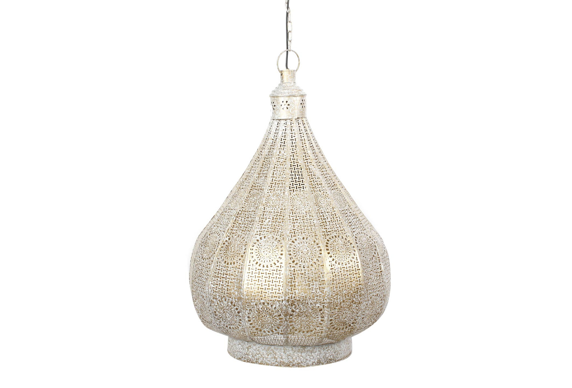LAMPARA TECHO METAL 40X40X55 18CM, BLANCO