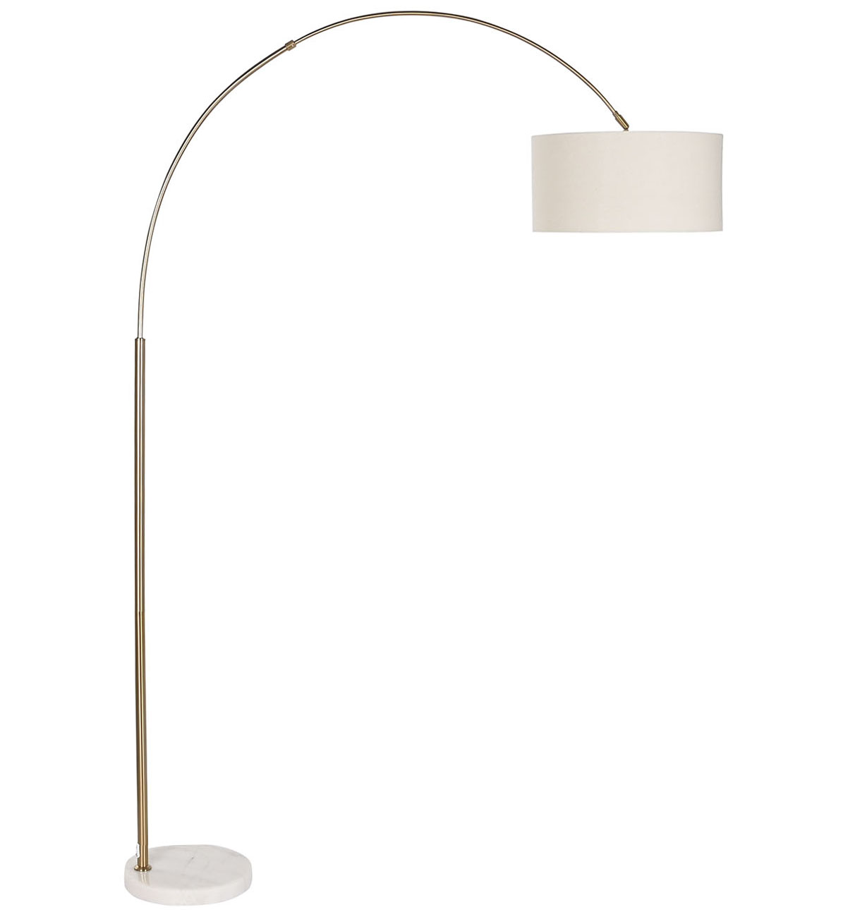 LAMPARA PIE LINO MARMOL 126X40X193 DORADO