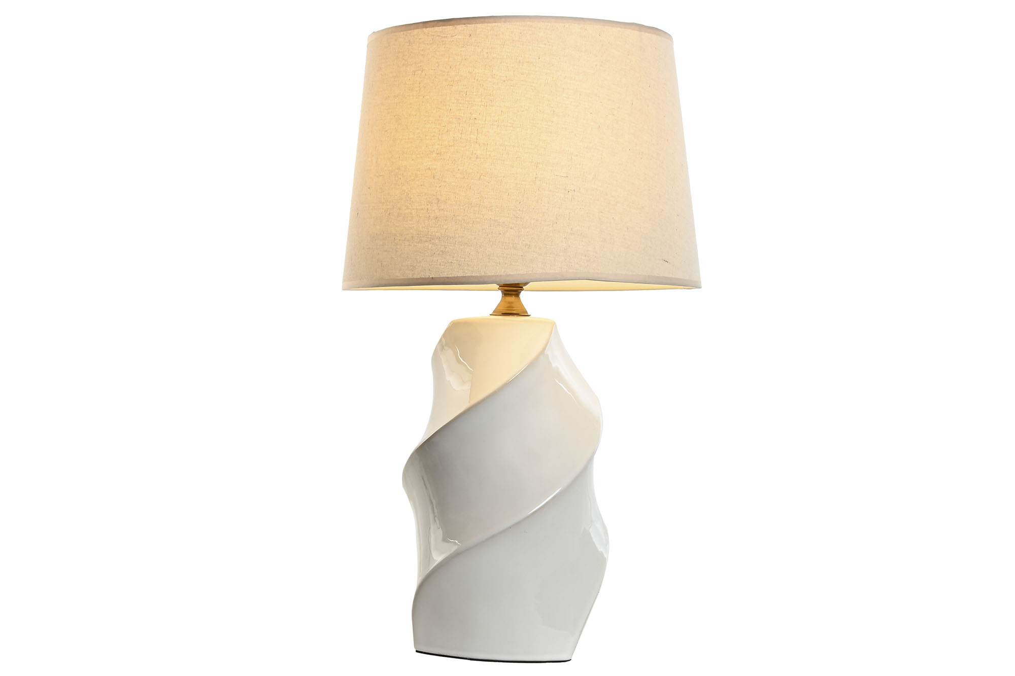 LAMPARA SOBREMESA PORCELANA 36X36X62 ESPIRAL