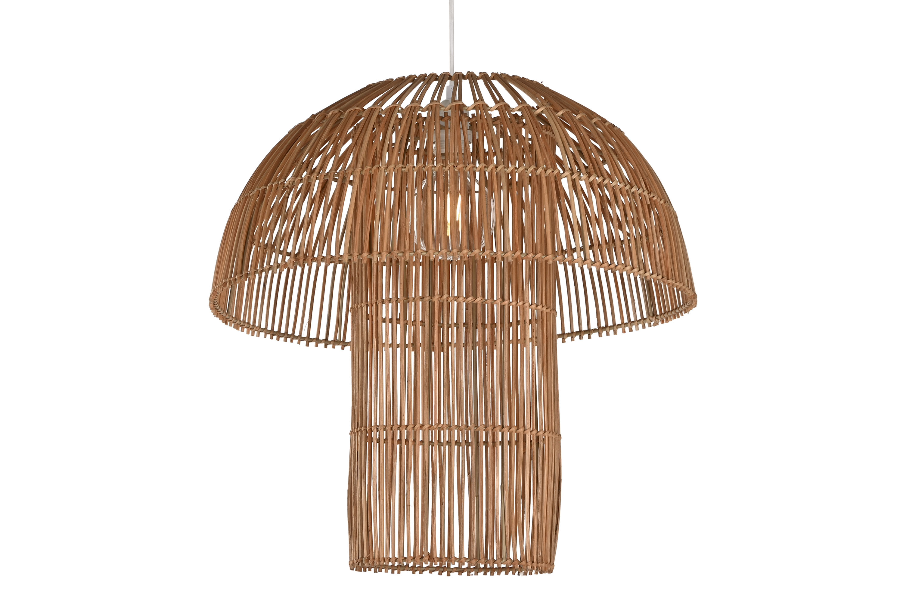 LAMPARA TECHO RATAN 50X50X51 SETA NATURAL MARRON