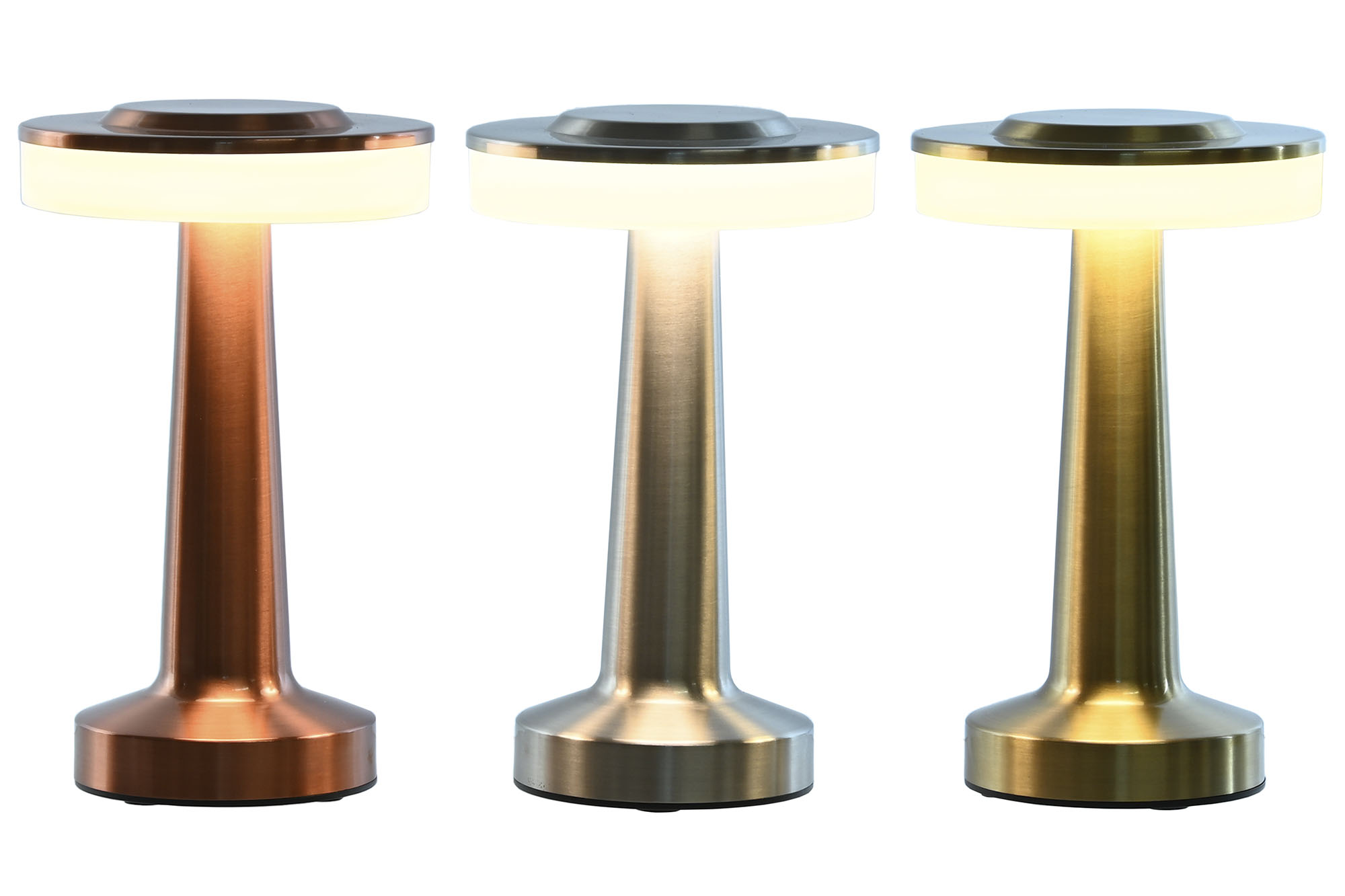 LAMPARA SOBREMESA LED 12X12X20 TACTIL 3 SURT.