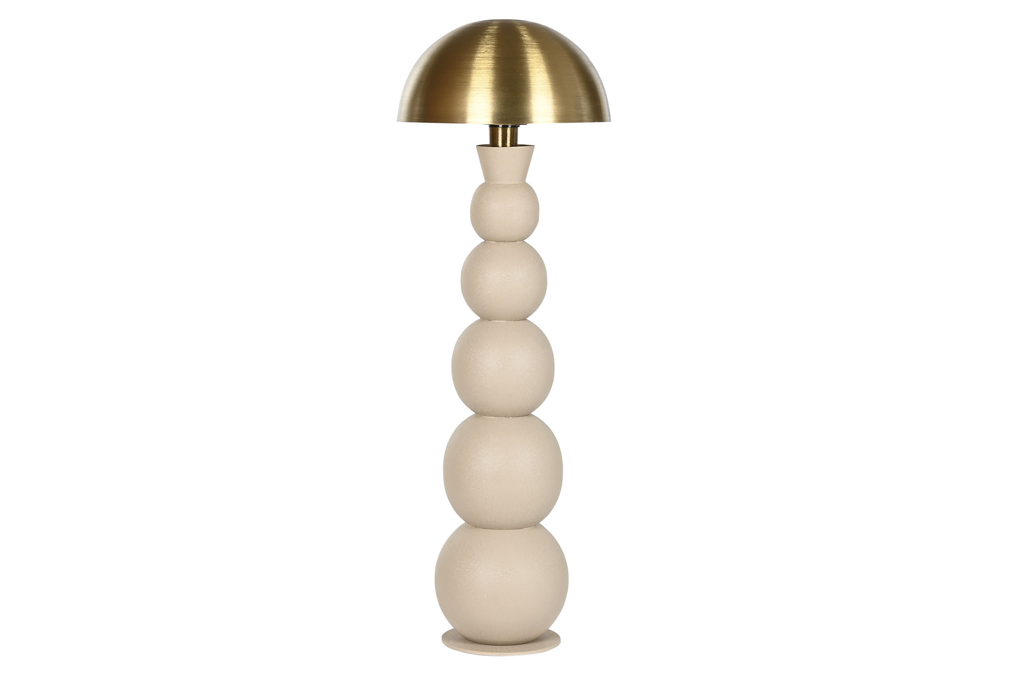 LAMPARA PIE METAL 31X31X99 CREMA