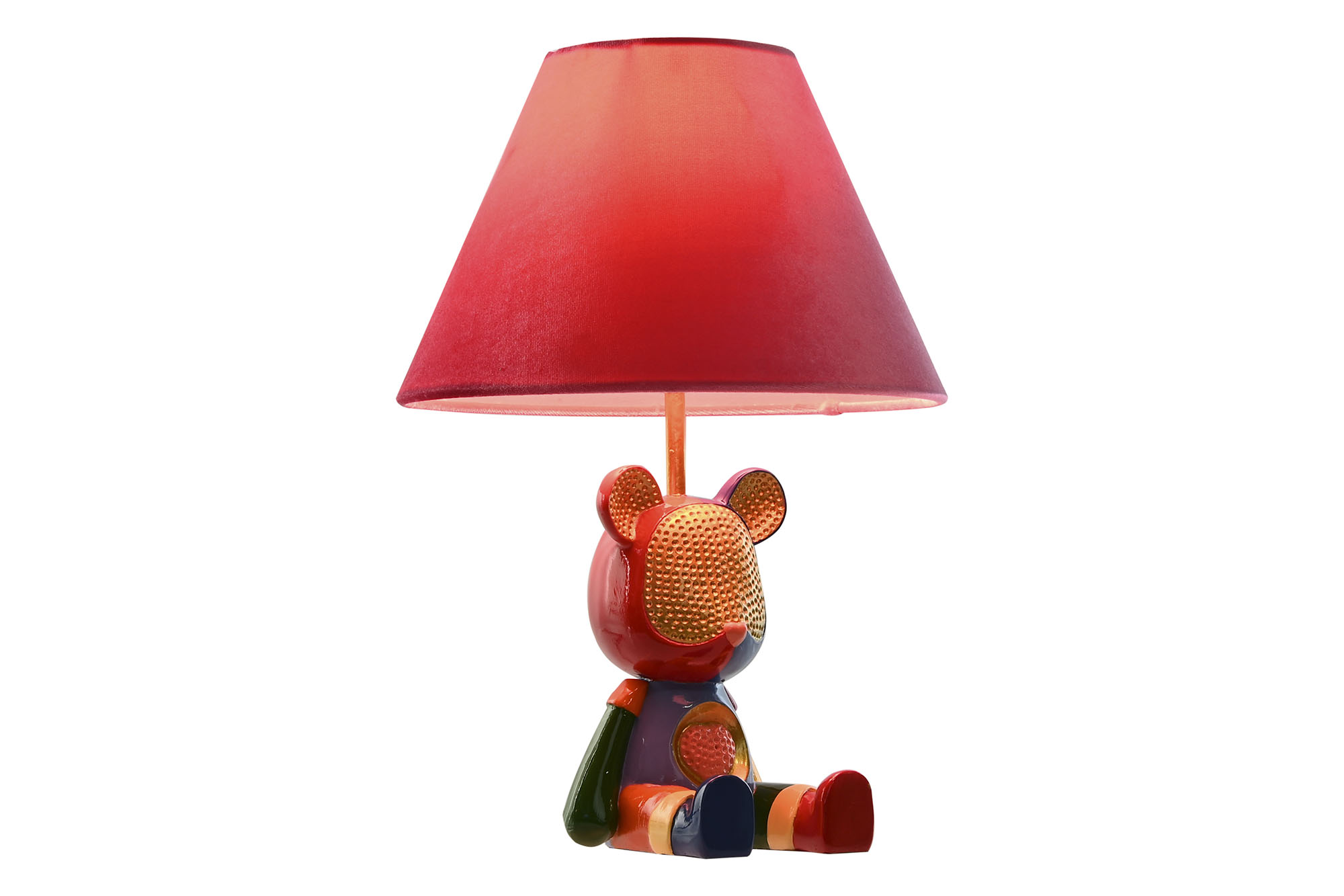 LAMPARA SOBREMESA RESINA 26X26X37 MULTICOLOR